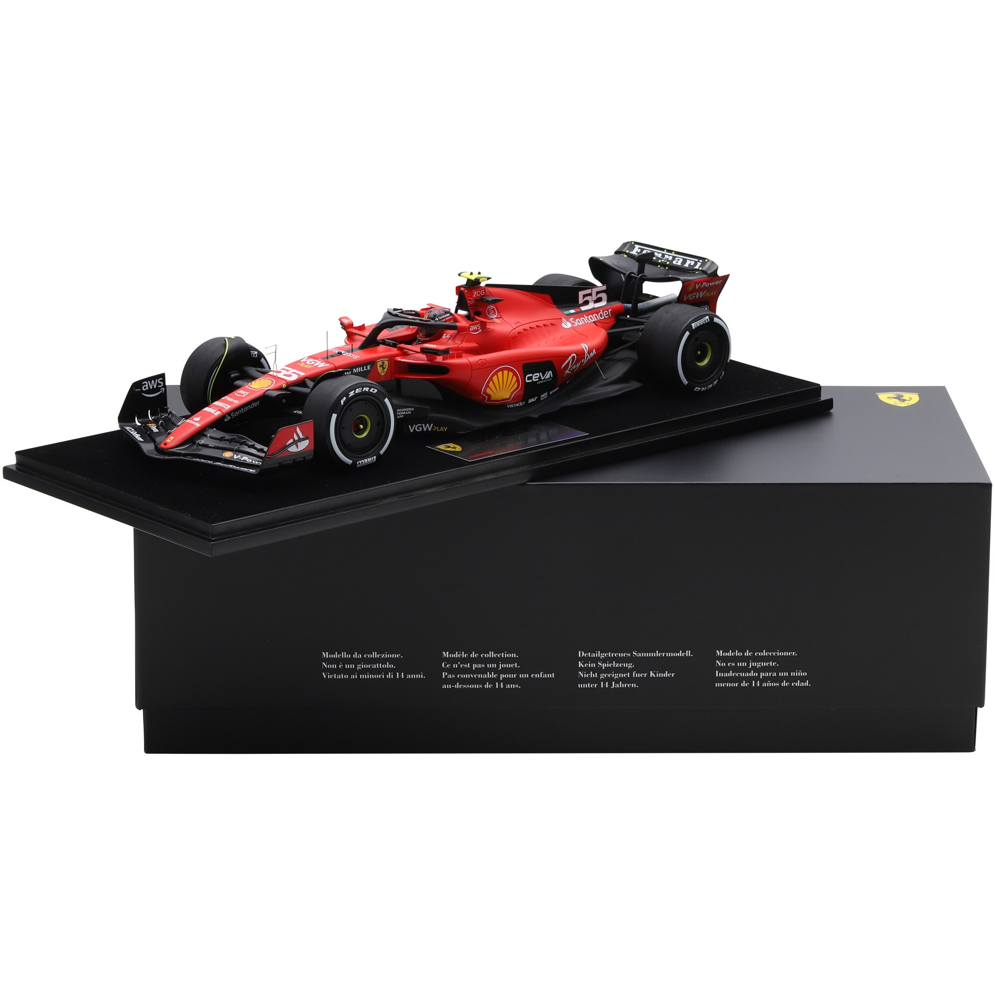 Scuderai Ferrari SF23 No.55 Bahrain GP 4th Place - Carlos Sainz 1:18 LookSmart Model