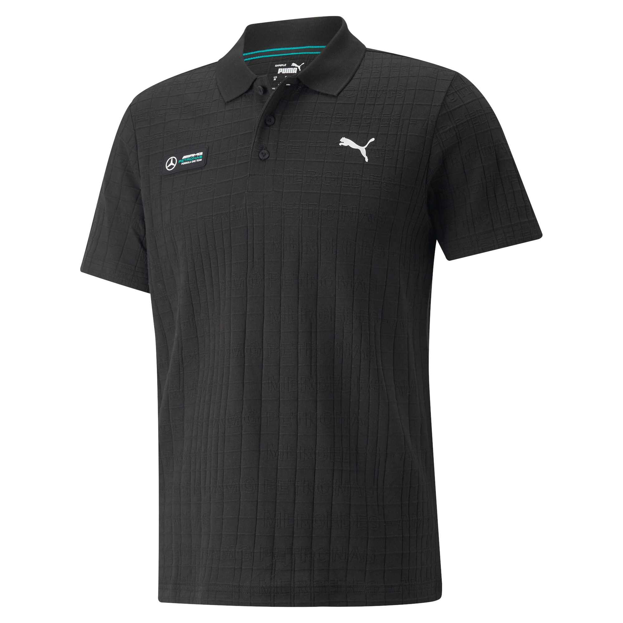 Mercedes AMG Petronas F1 Jaquard Polo by Puma - Black