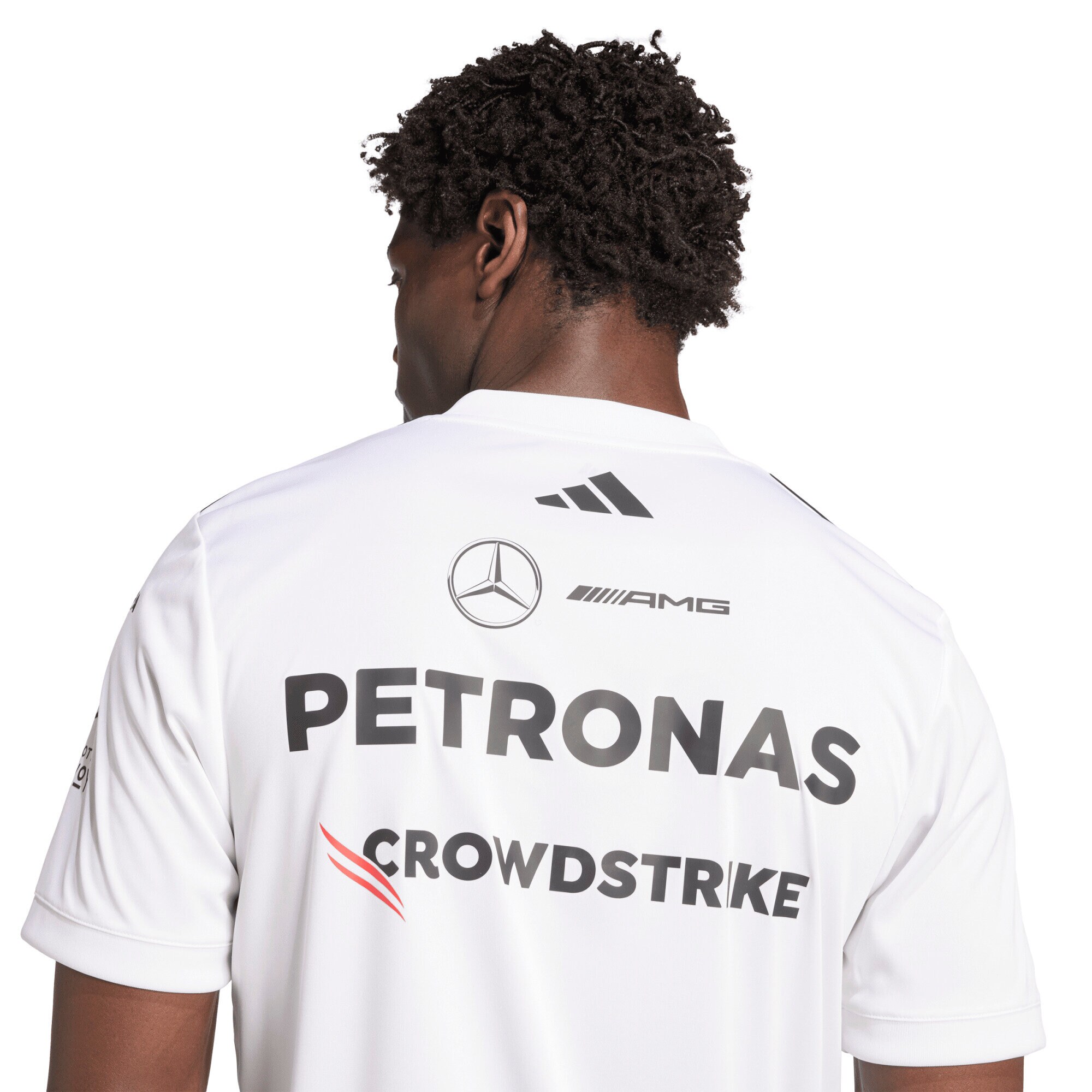 Mercedes AMG Petronas adidas F1 2025 Team Driver T-Shirt - White