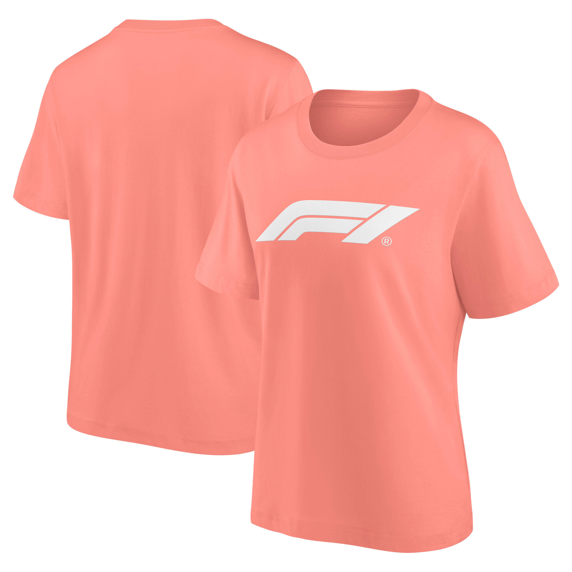 Formula 1 Mono Logo Graphic Oversized T-Shirt - Coral Haze - Womens