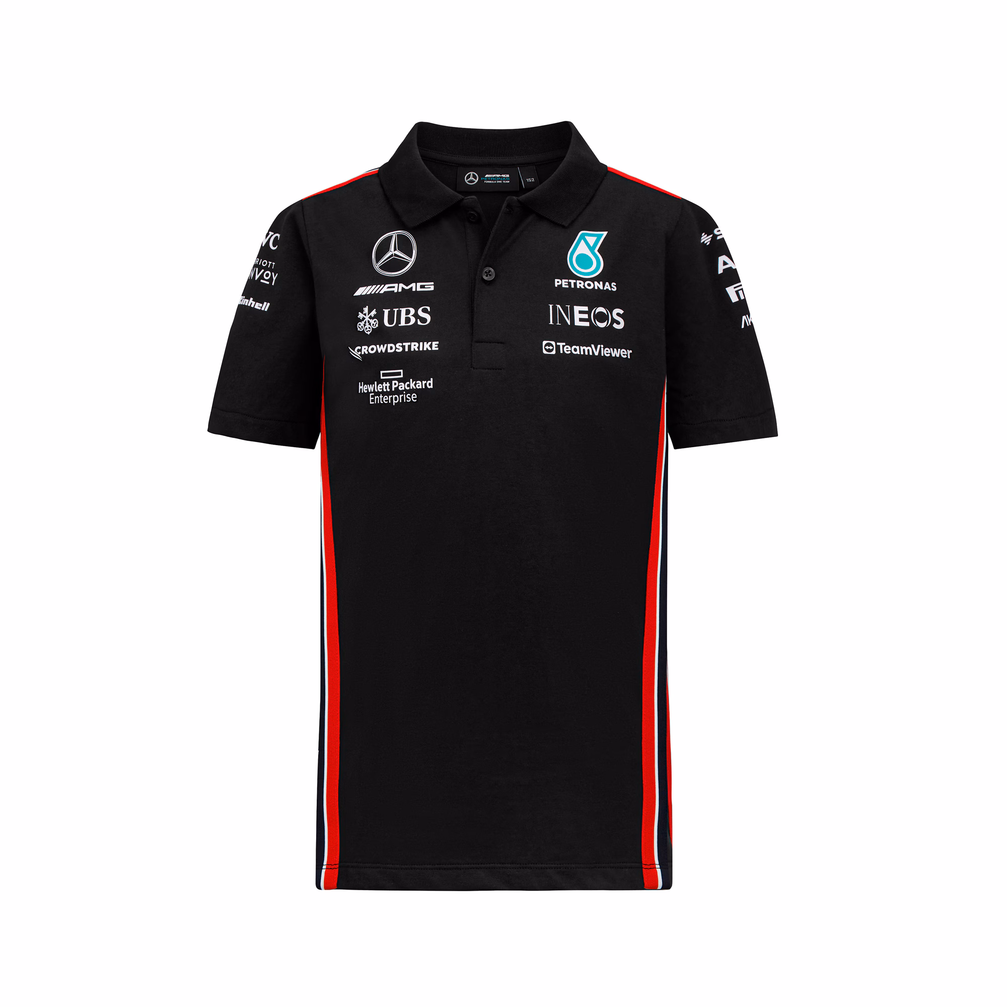 Mercedes AMG Petronas F1 2023 Team Polo - Black - Kids