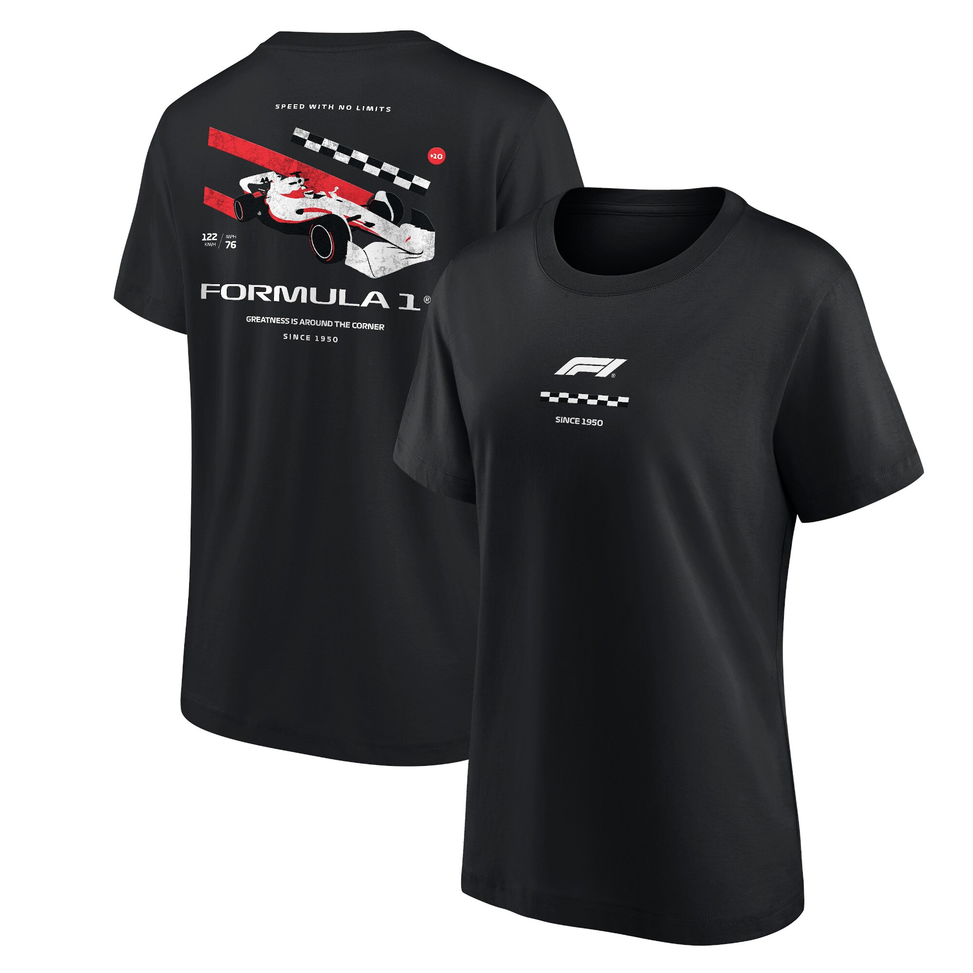Formula 1 Distressed Car Graphic T-Shirt - Womens
