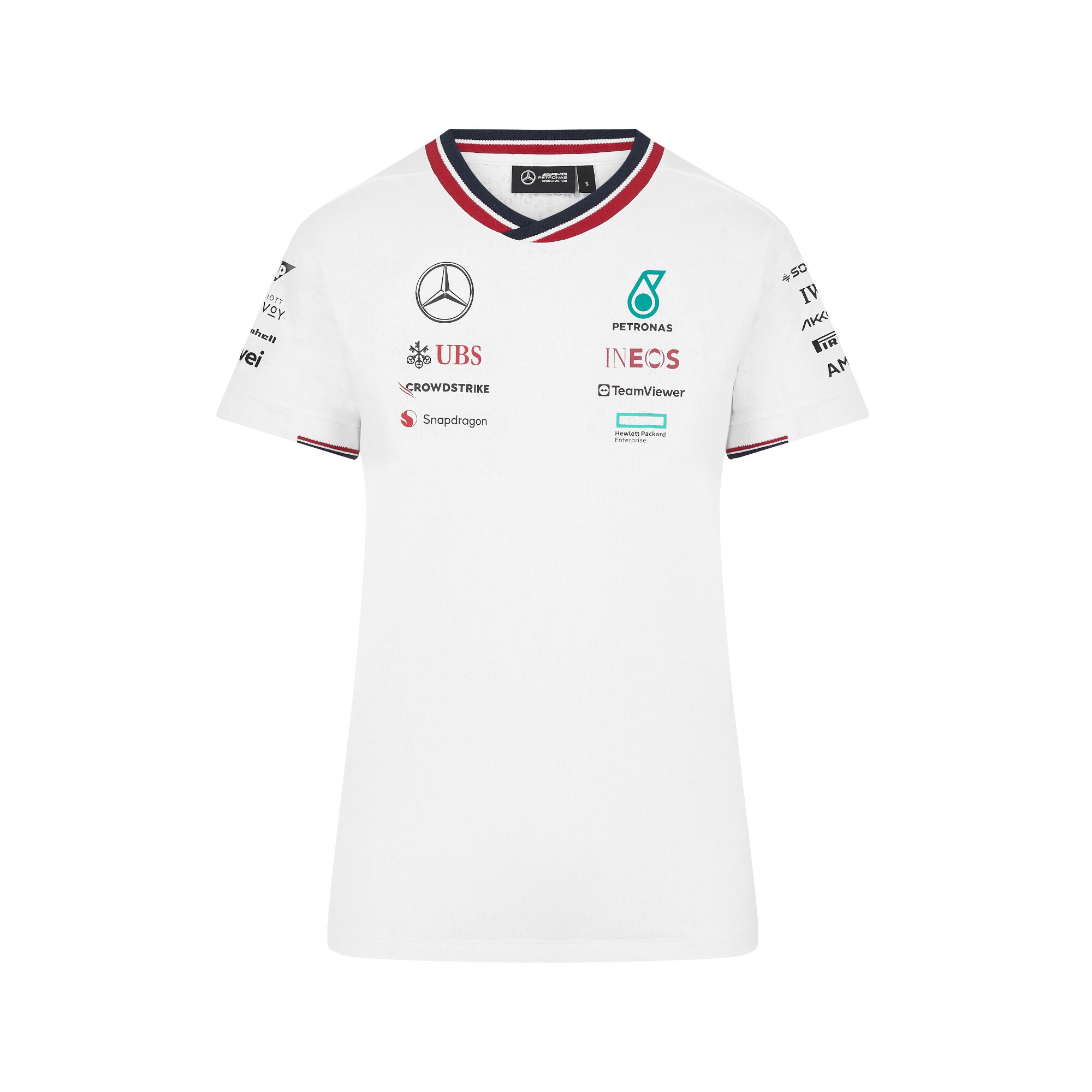 Mercedes AMG Petronas F1 2024 Team Driver T-Shirt - White - Womens