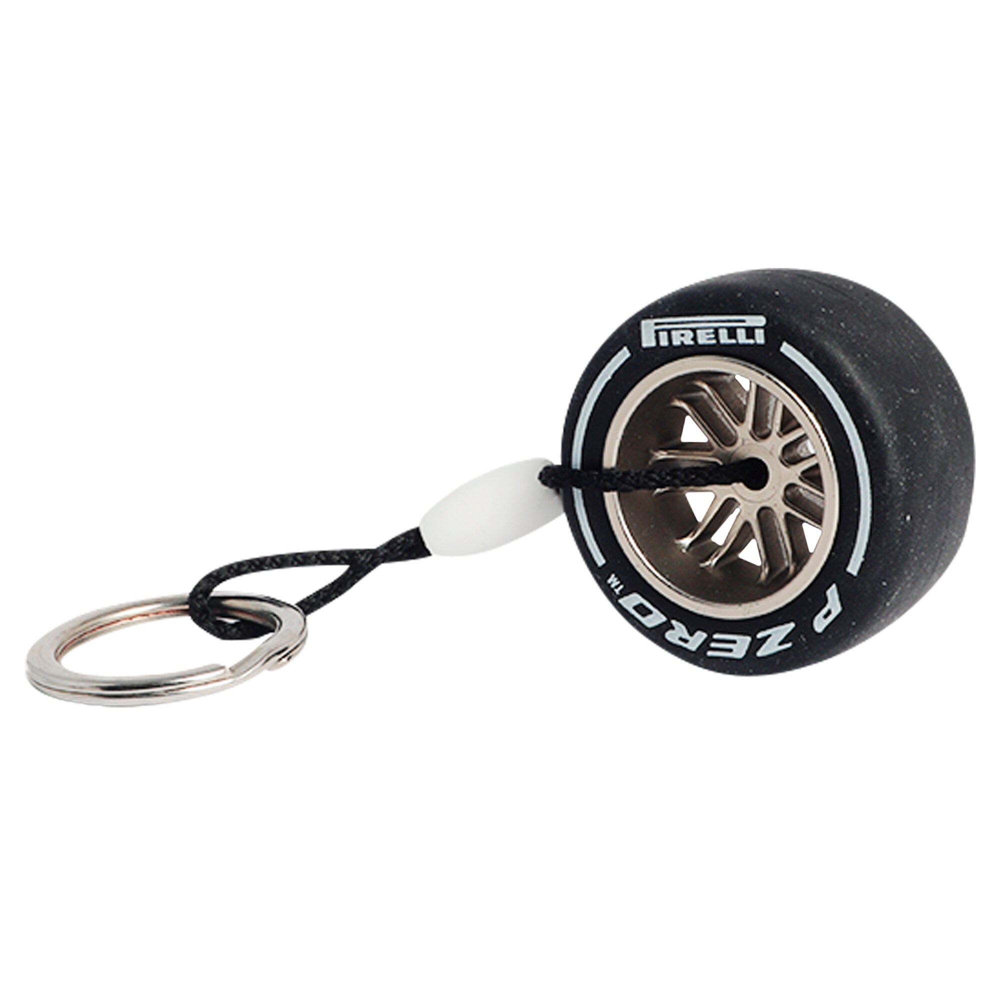 Pirelli Hard Tyre Keyring - White