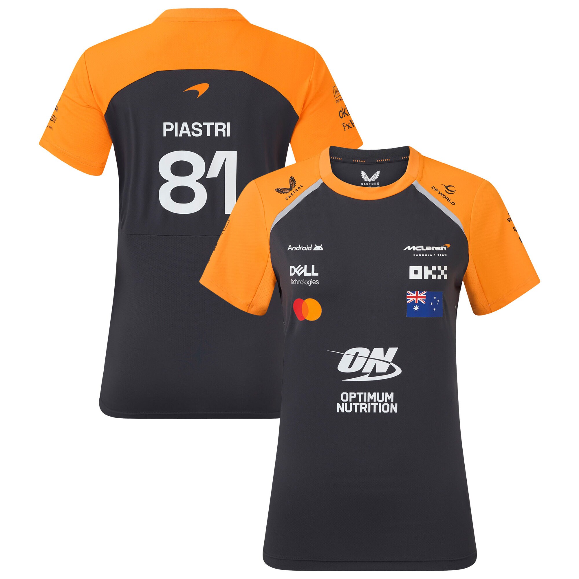 McLaren 2025 Team Oscar Piastri Driver Set Up T-Shirt - Phantom - Womens