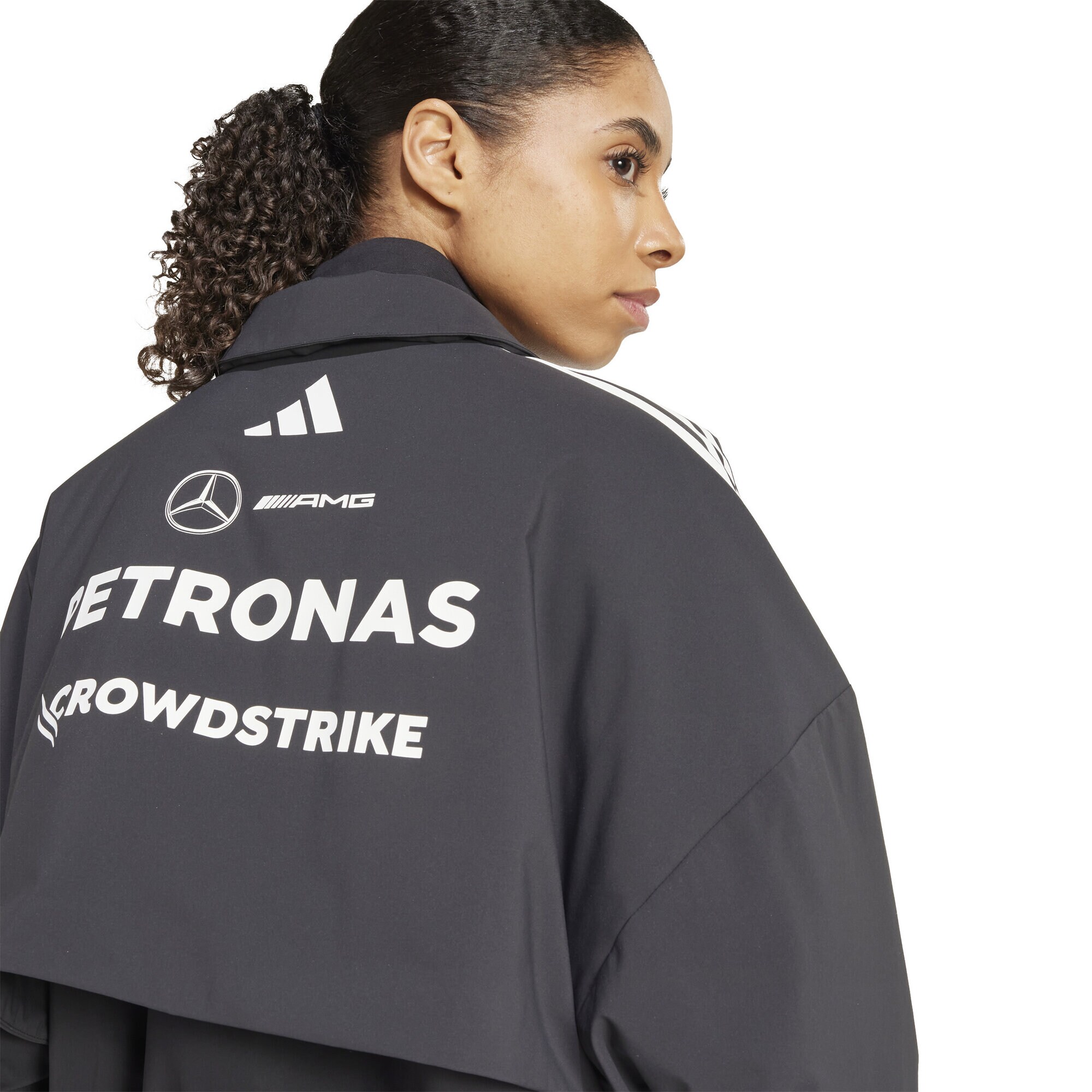 Mercedes AMG Petronas adidas F1 Team Crop Jacket - Black - Womens