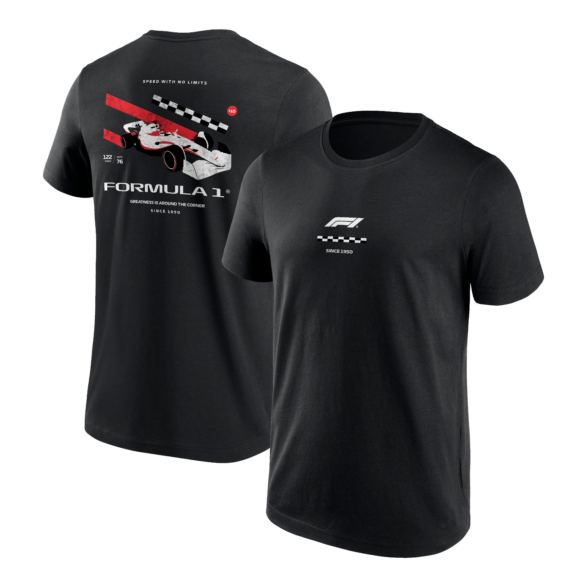 Formula 1 Distressed Car Graphic T-Shirt