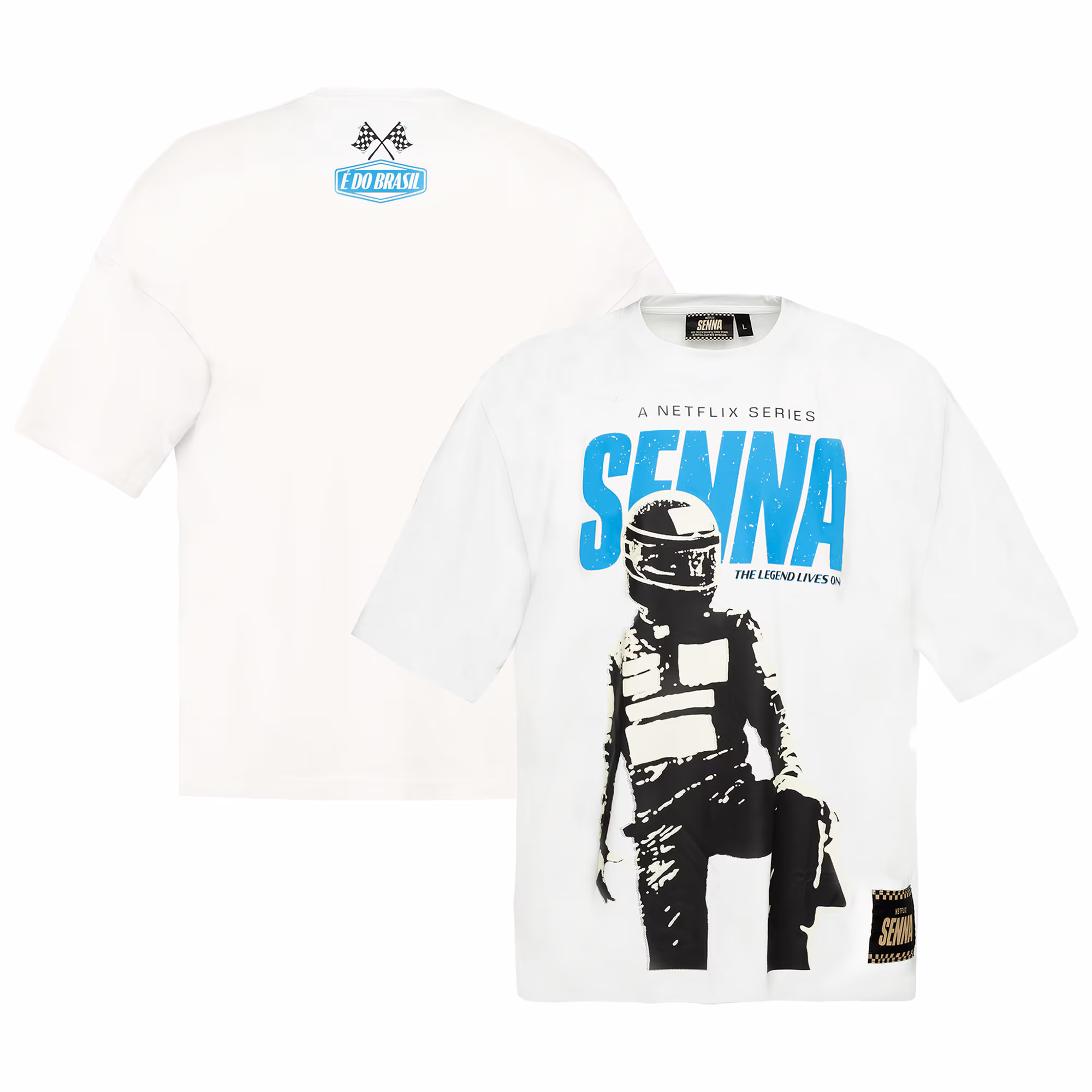 Ayrton Senna x Netflix Oversized Graphic T-Shirt - White