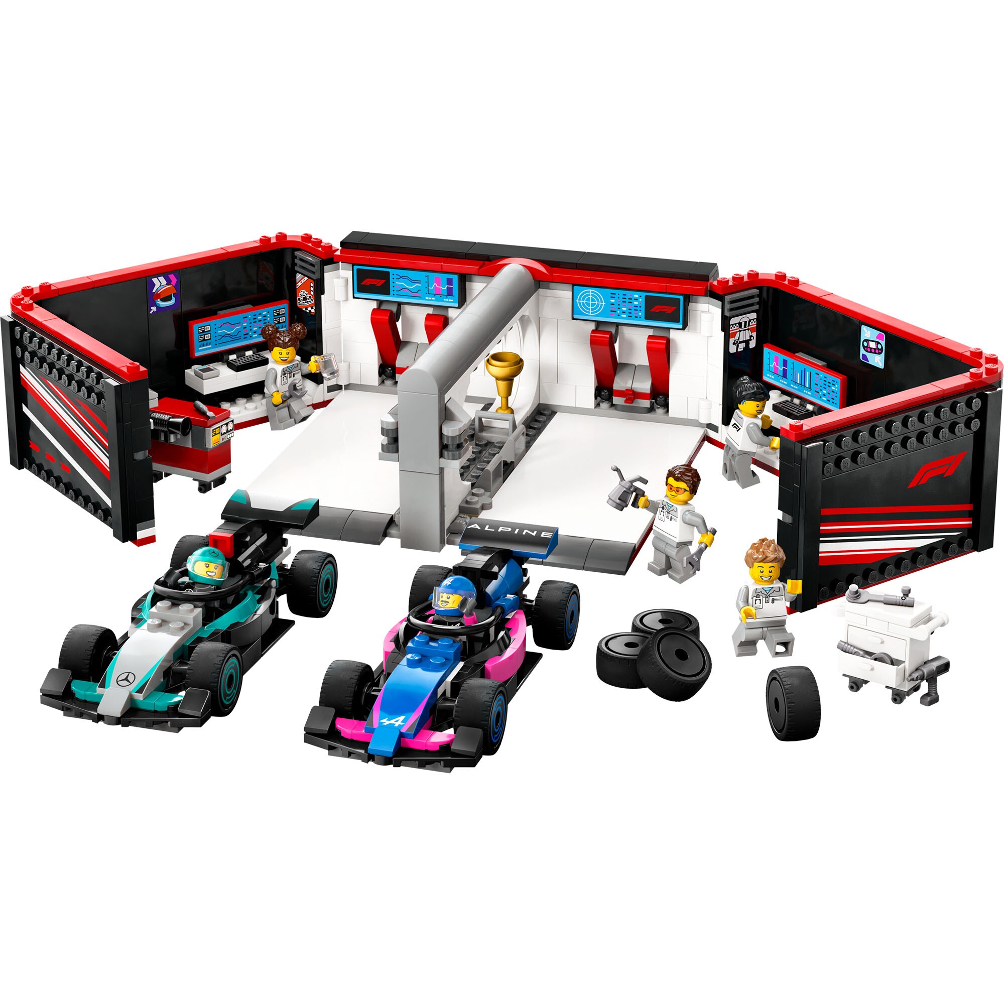 F1® LEGO® Garage & Mercedes-AMG & Alpine Cars