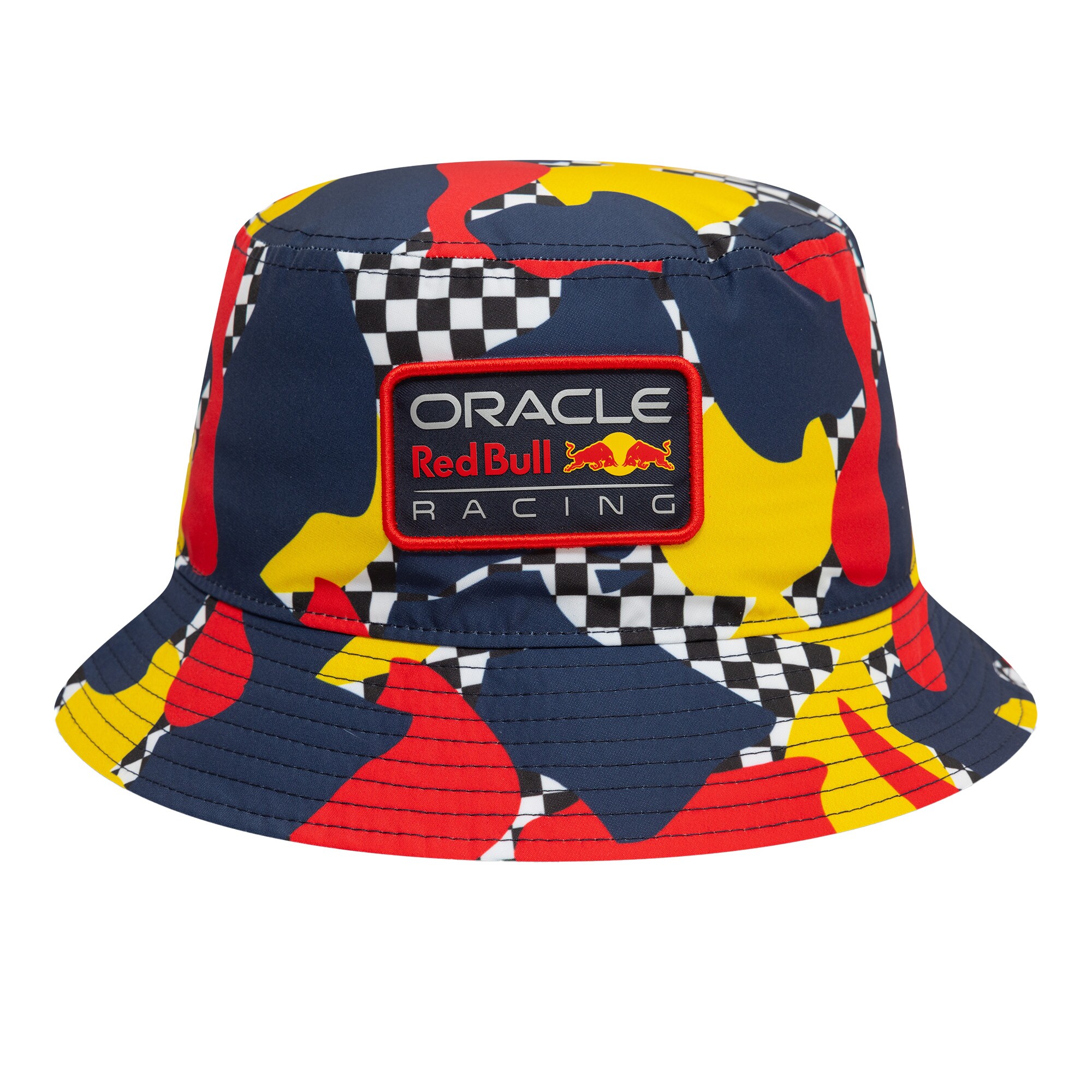 Red Bull Racing New Era Abstract Tapered Bucket Hat - Navy