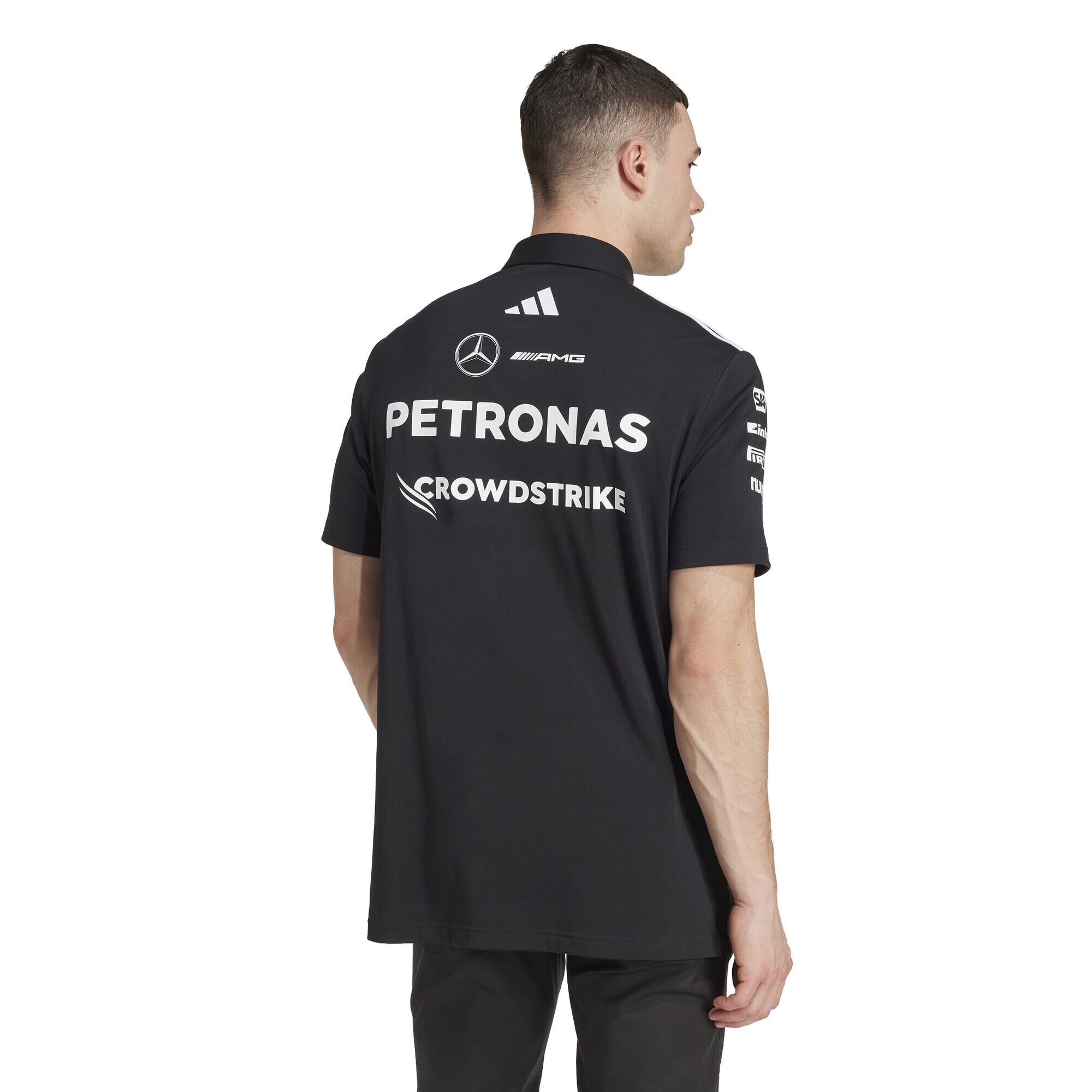 Mercedes AMG Petronas adidas F1 2025 Team Polo - Black