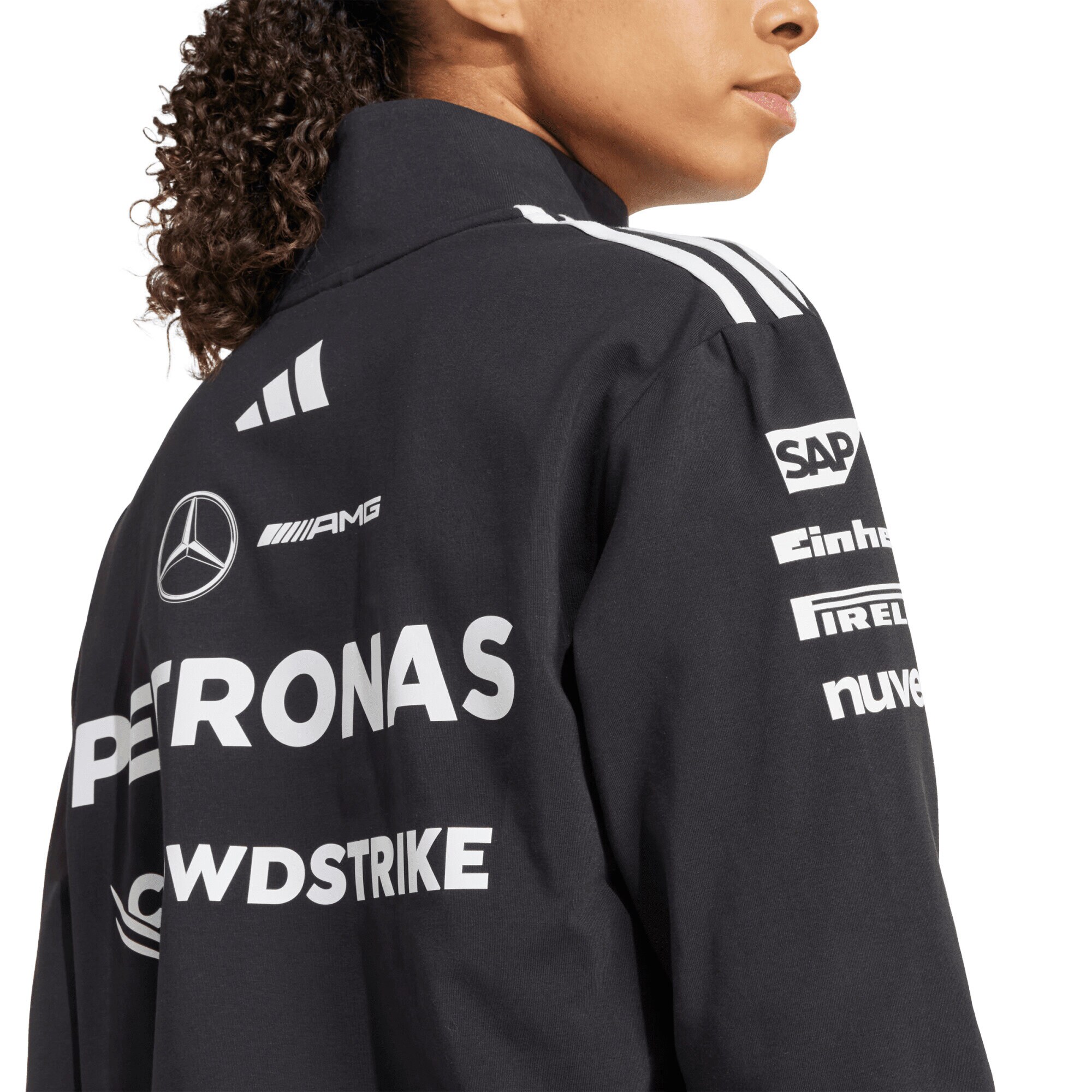 Mercedes AMG Petronas adidas F1 2025 Team 1/4 Zip - Black - Womens
