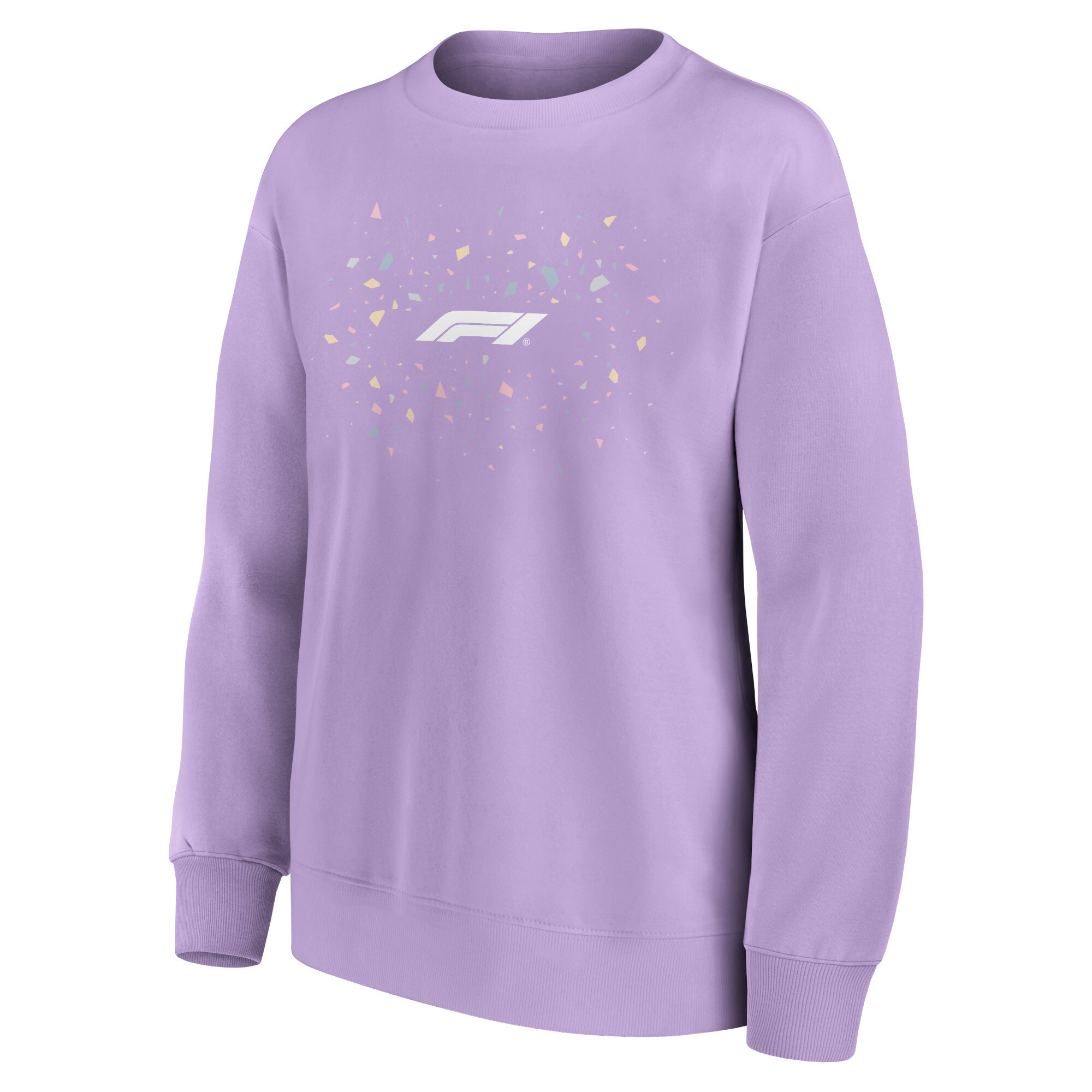 Formula 1 Terrazzo Graphic Print Oversized Crew Sweatshirt - Womens