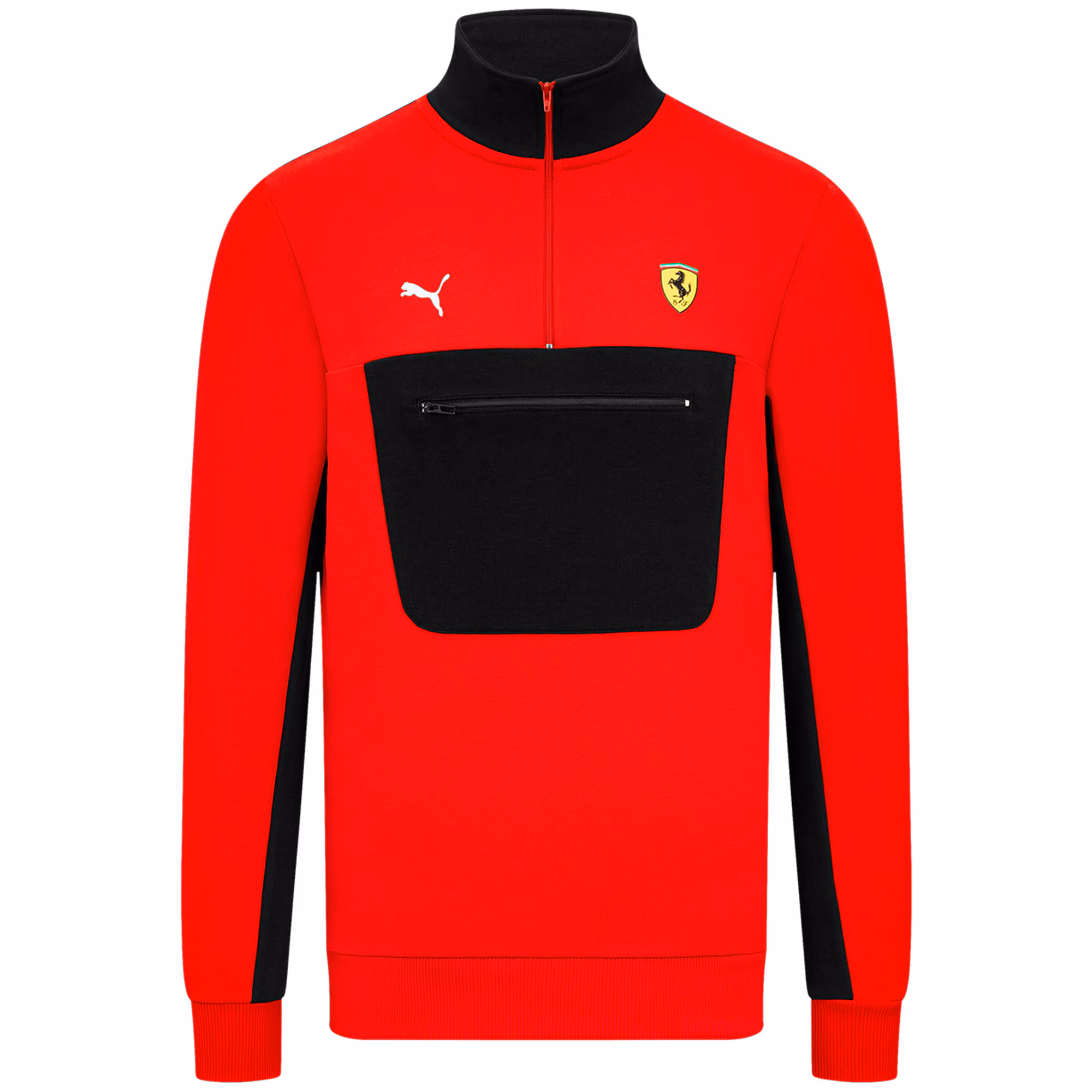 Scuderia Ferrari Puma Quarter Zip Top - Red