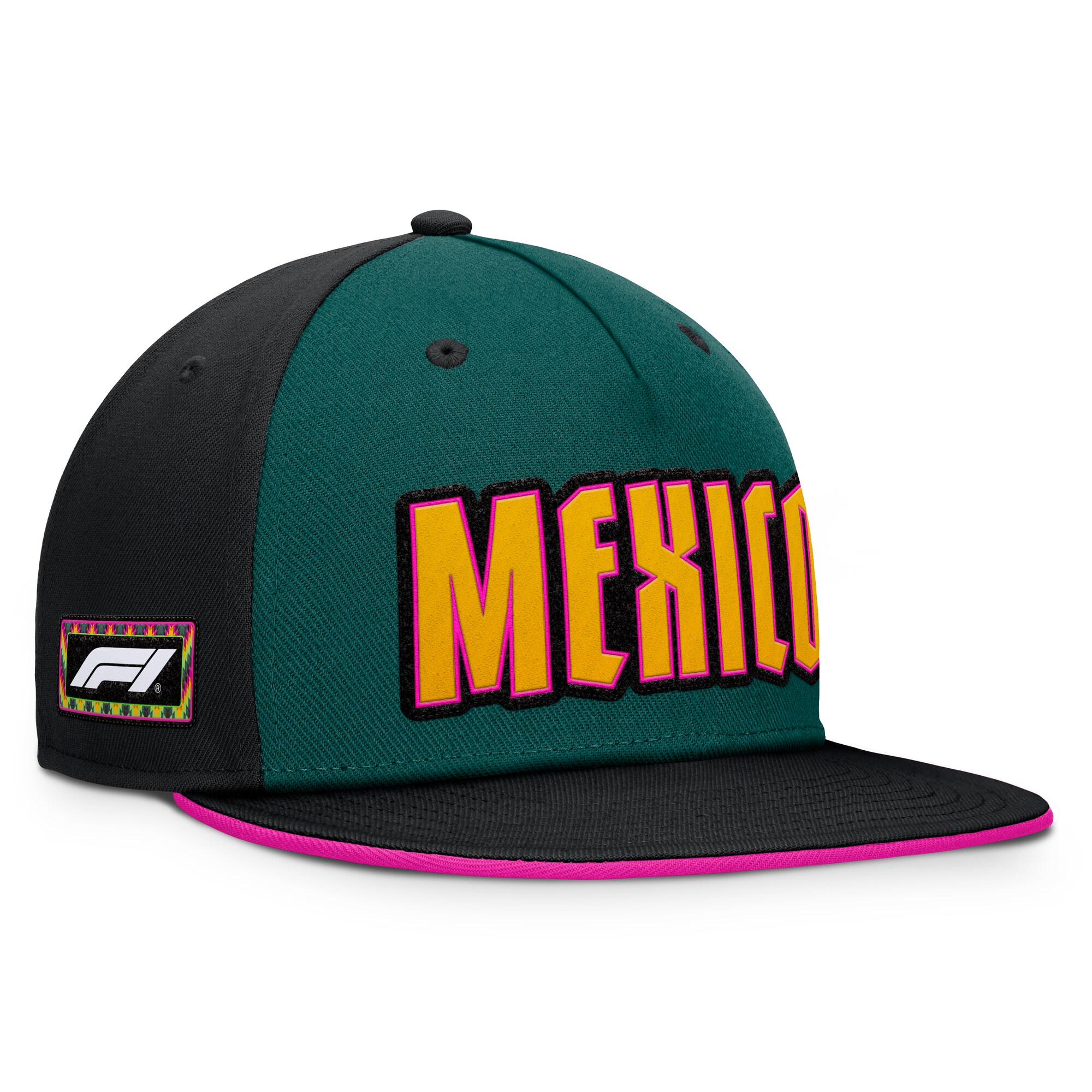 Formula 1 Mexico Hip Check Structured Flatbrim Snapback - Unisex