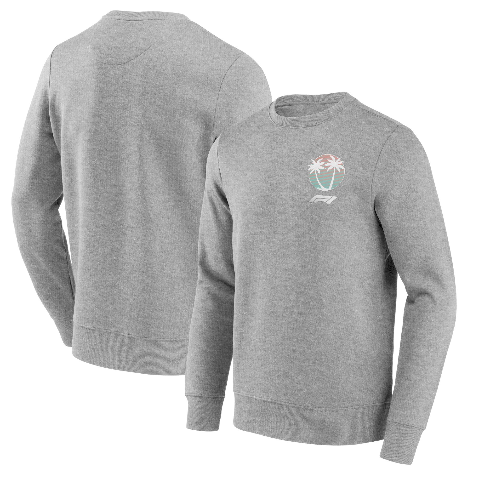 Formula 1 Beach Club Graphic Crew Sweatshirt - Sports Grey