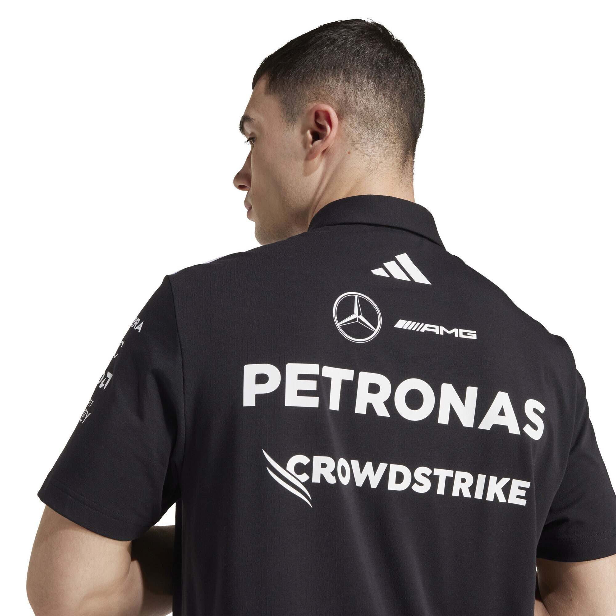 Mercedes AMG Petronas adidas F1 2025 Team Polo - Black