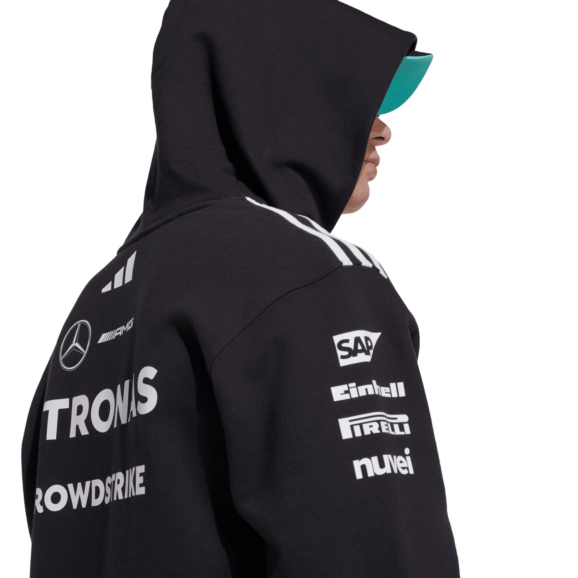 Mercedes AMG Petronas adidas F1 2025 Team Hoodie - Black