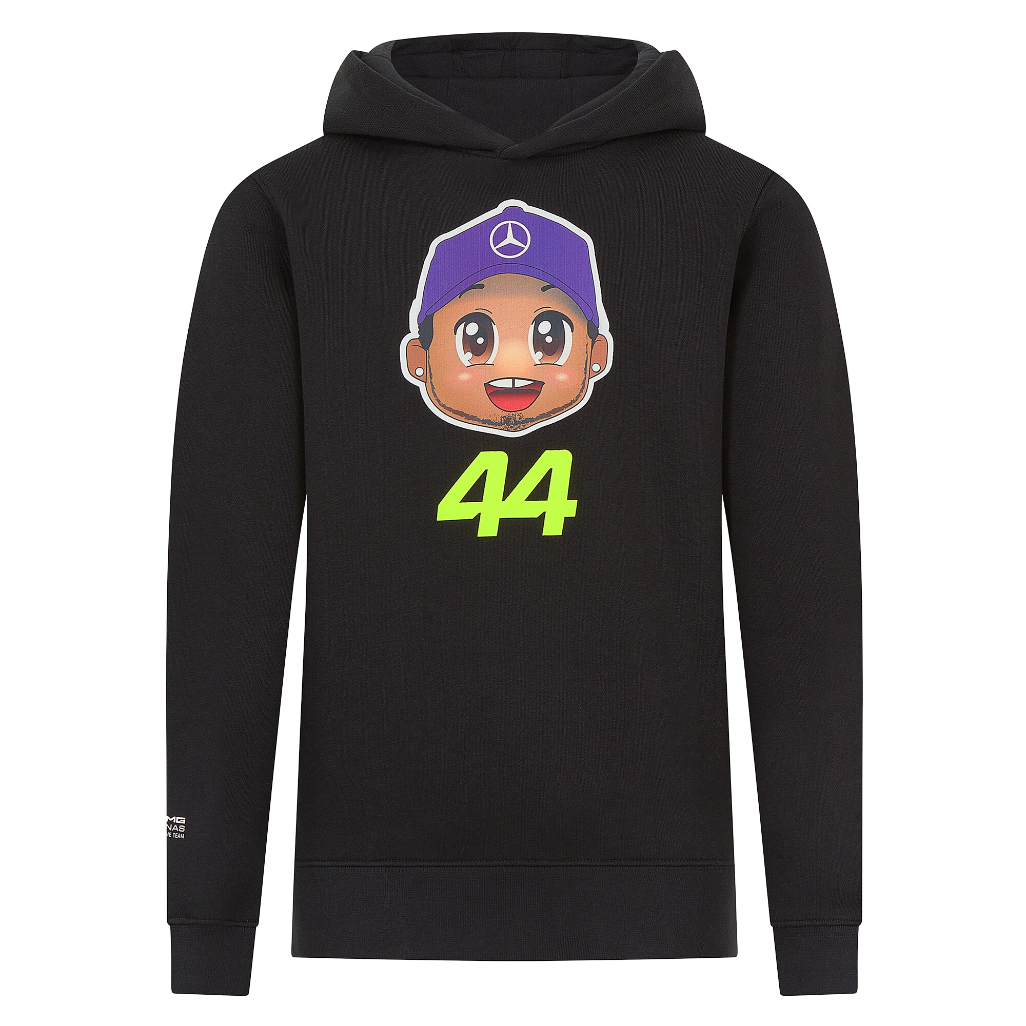 Mercedes AMG Petronas F1 Lewis Hamilton 44 Caricature Hoodie - Kids