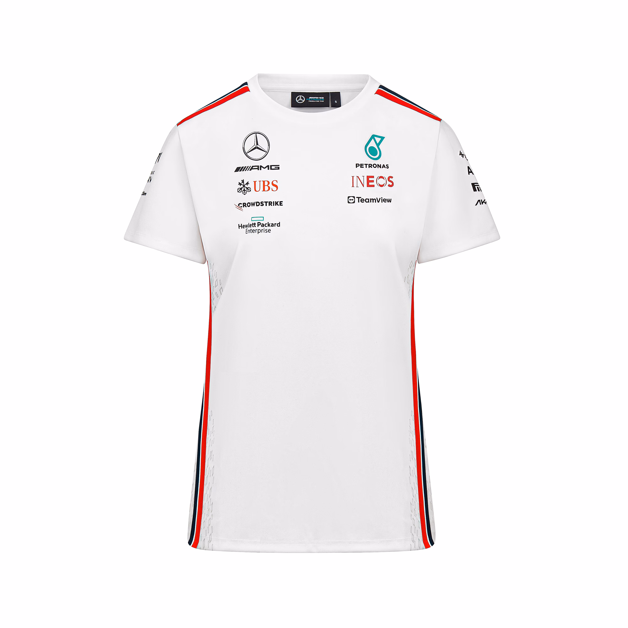 Mercedes AMG Petronas F1 2023 Team Driver T-Shirt - White - Womens