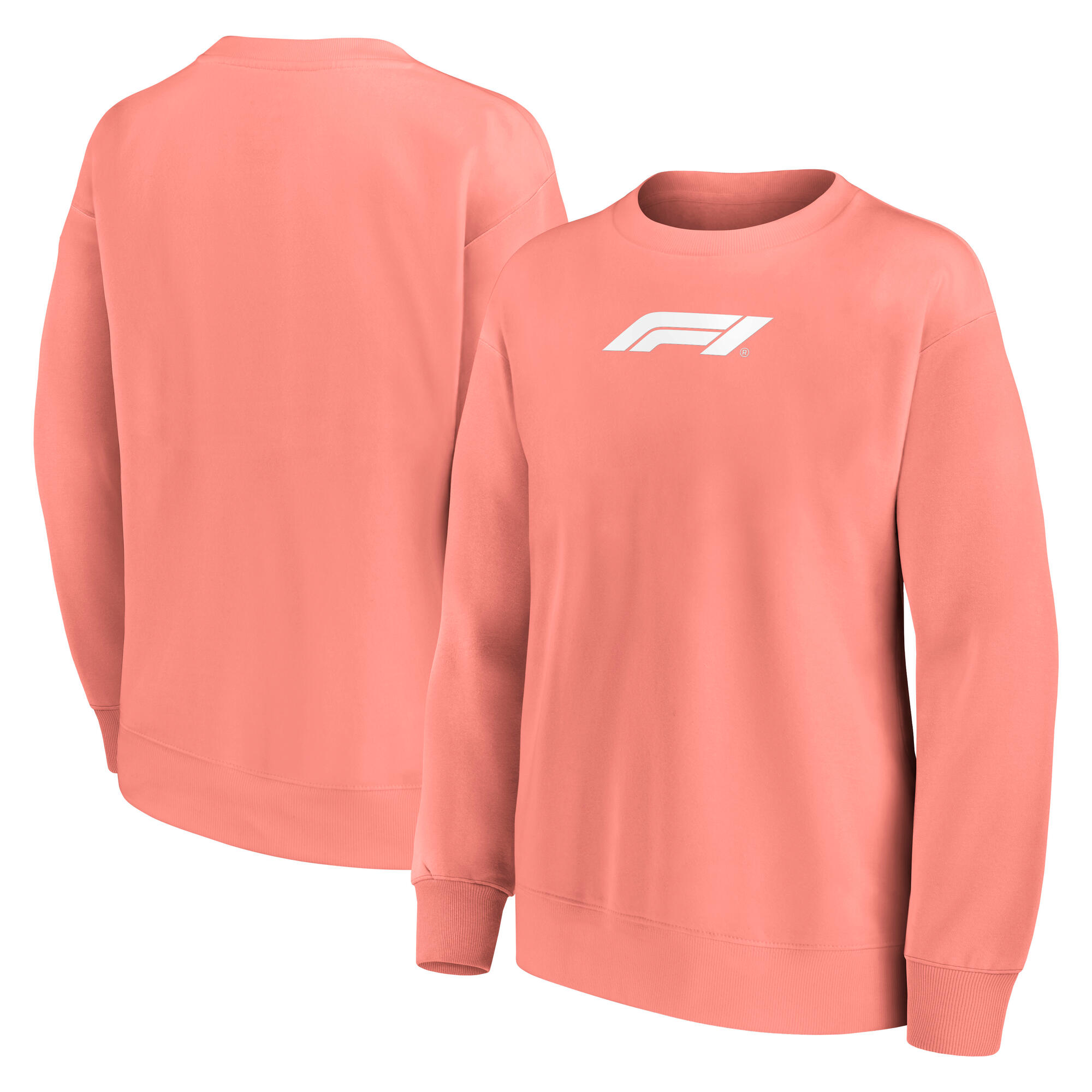Formula 1 Small Mono Logo Oversized Crew Sweatshirt - Coral Haze - Womens