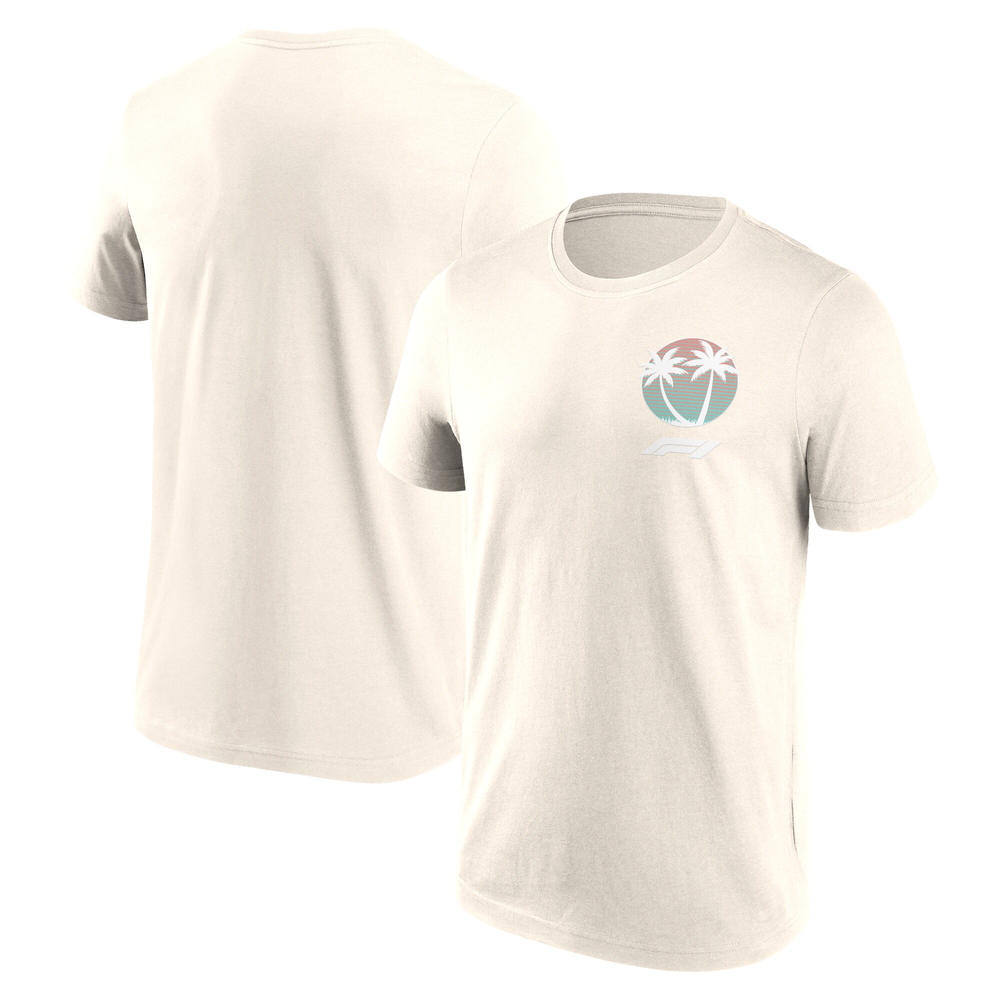 Formula 1 Beach Club Print Graphic T-Shirt - Off White