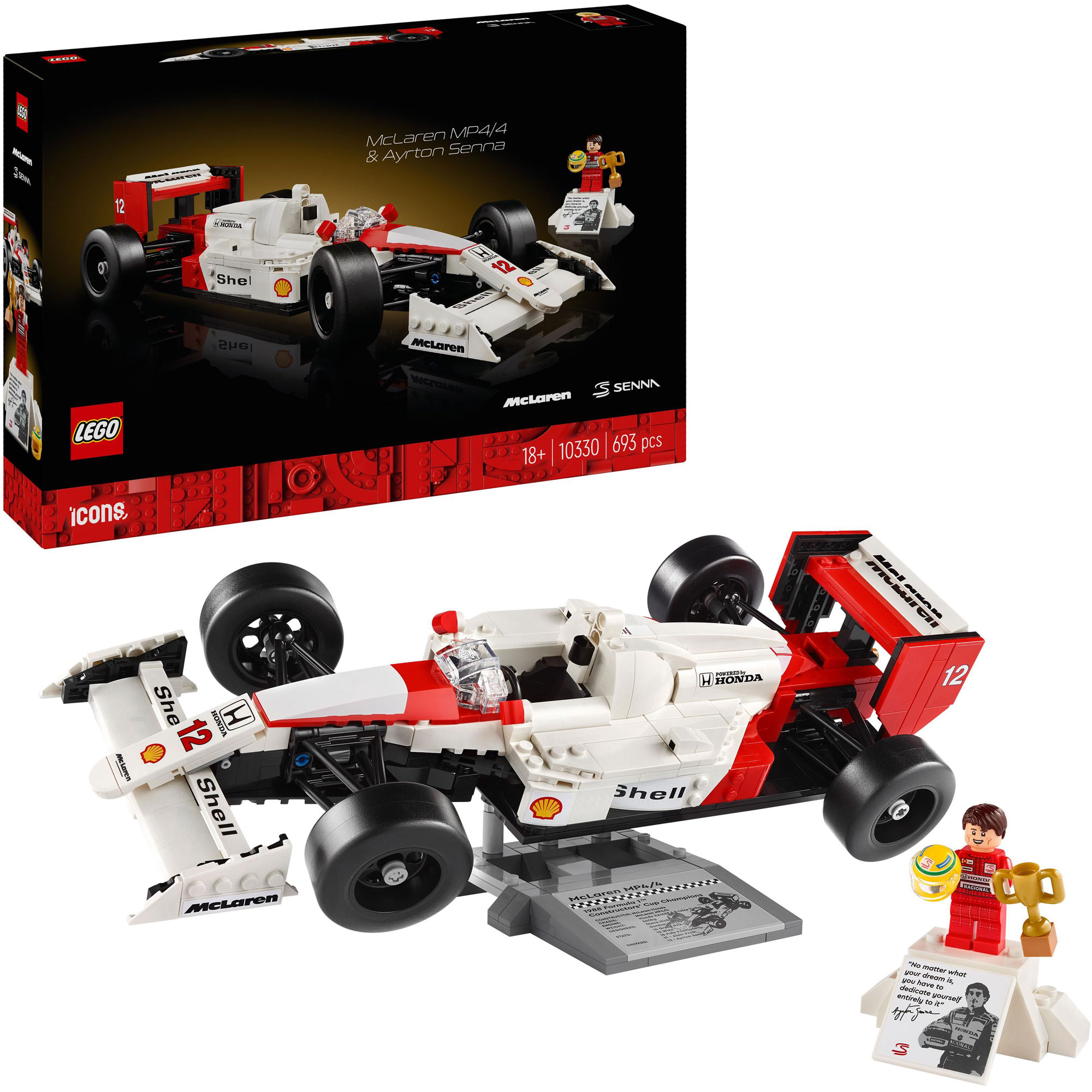 LEGO® Icons McLaren MP4/4 & Ayrton Senna Set 10330