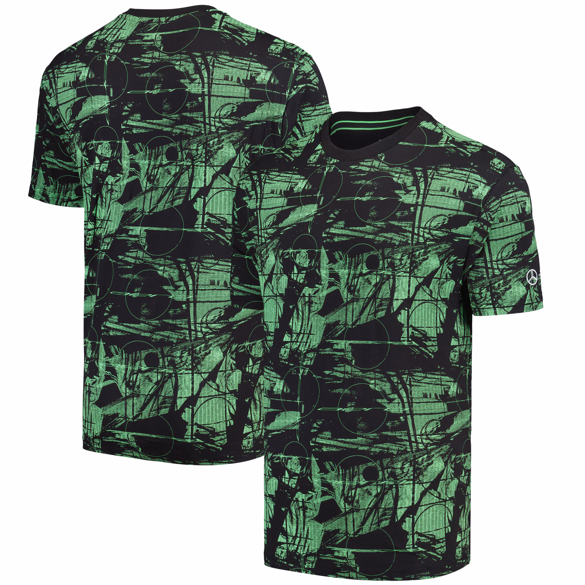 Mercedes AMG Petronas F1 Statement All Over Print T-Shirt by Puma