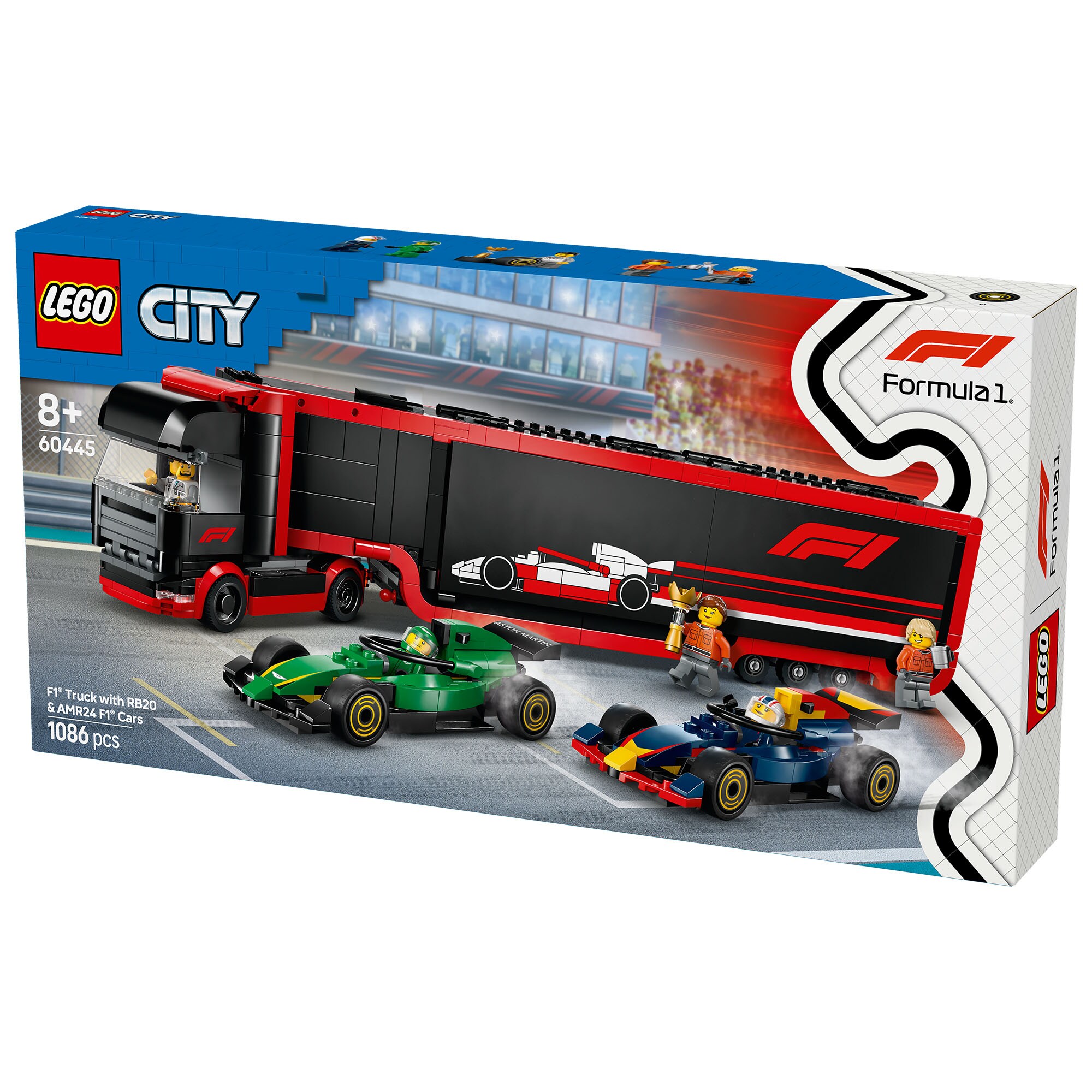 F1® LEGO® Truck with RB20 & AMR24 F1® Cars
