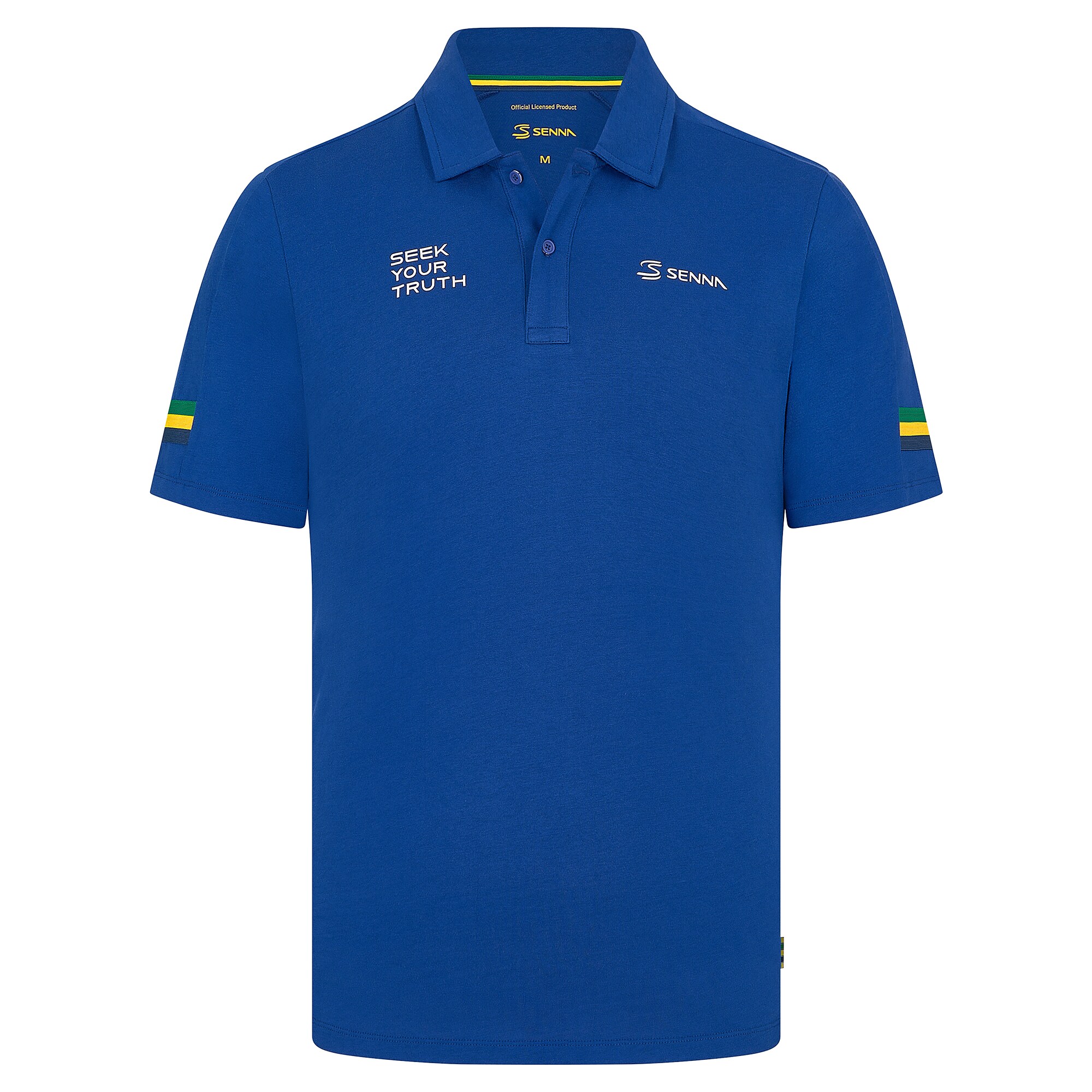 Ayrton Senna Stripe Polo - Navy