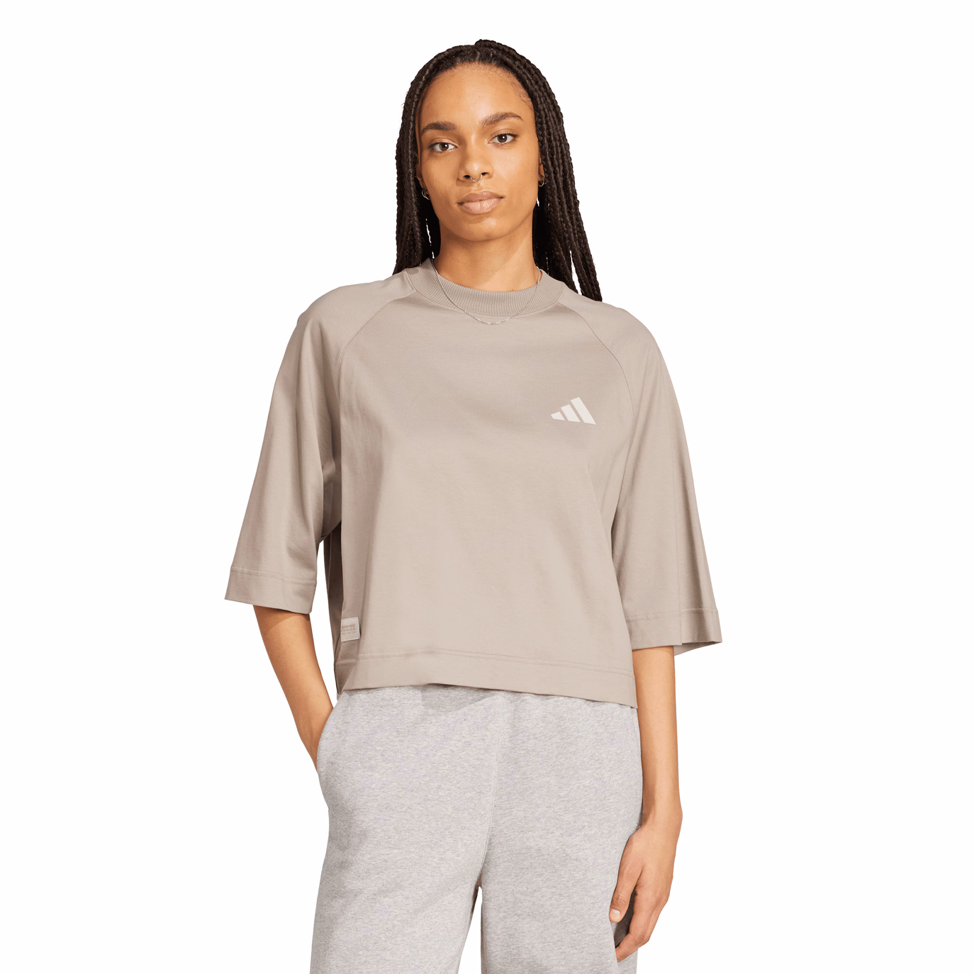 Mercedes AMG Petronas adidas F1 Premium T-Shirt - Beige - Womens