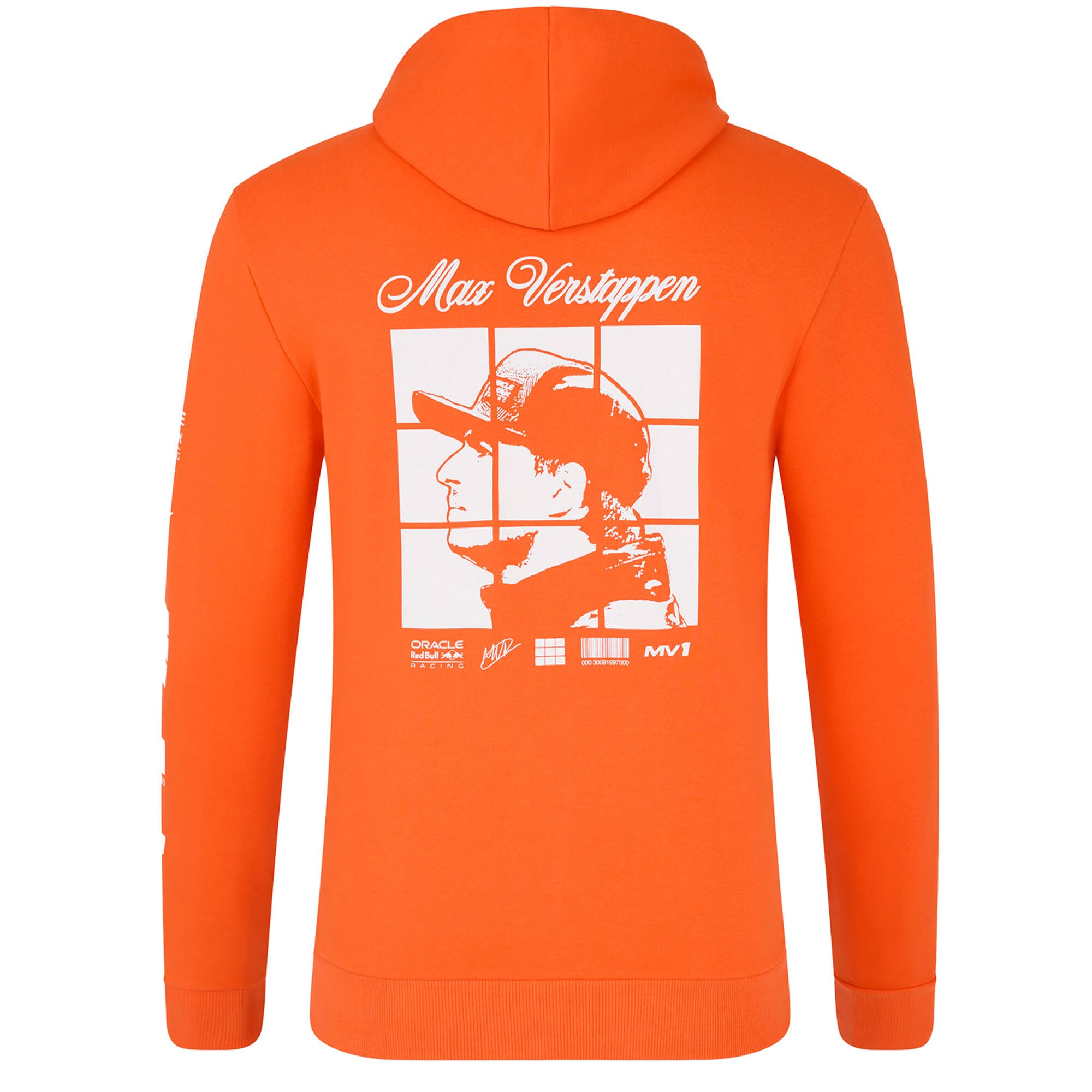 Red Bull Racing Max Verstappen Puzzle Driver Hoodie - Orange - Unisex