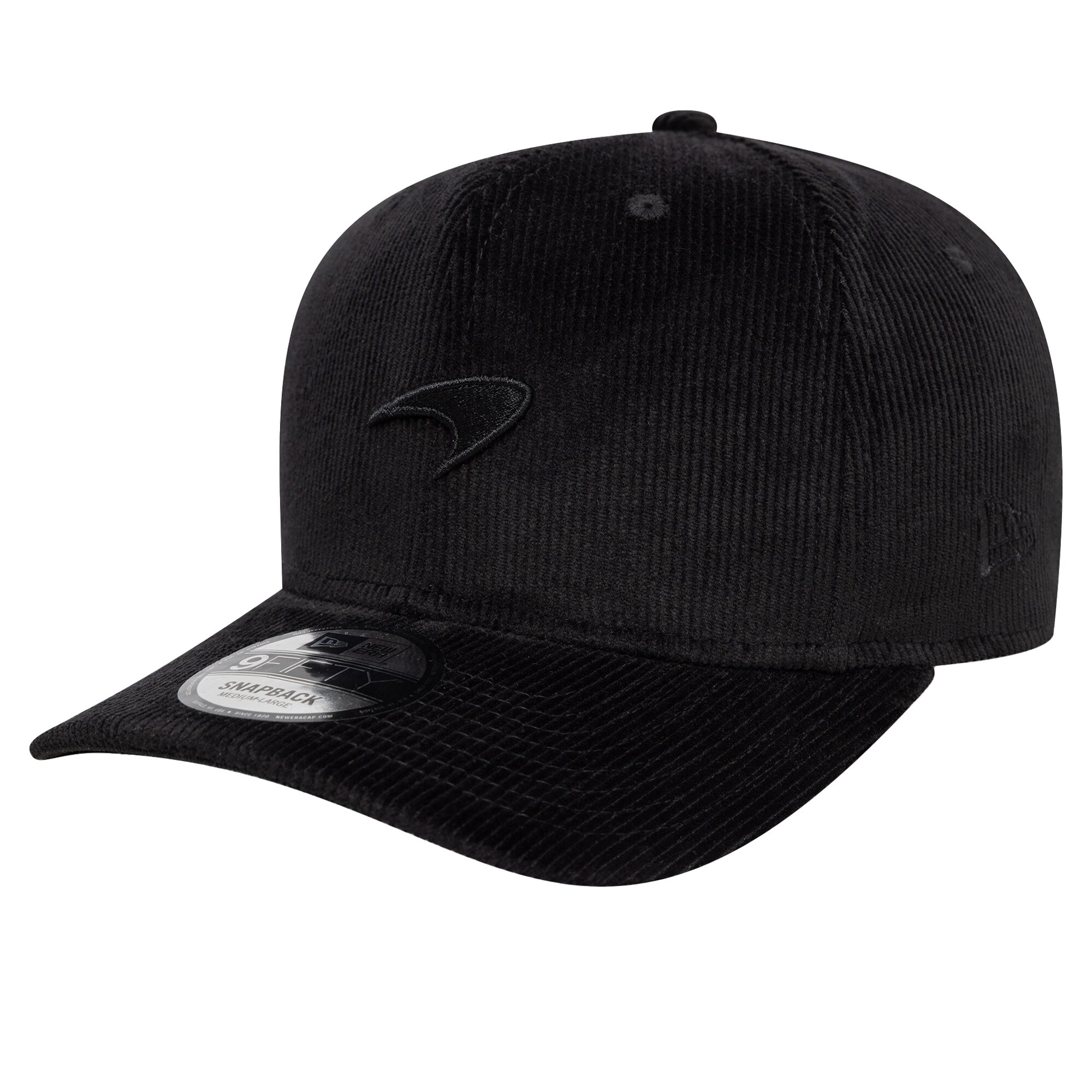 McLaren New Era Corduroy 9FIFTY Pre-Curve Cap - Black