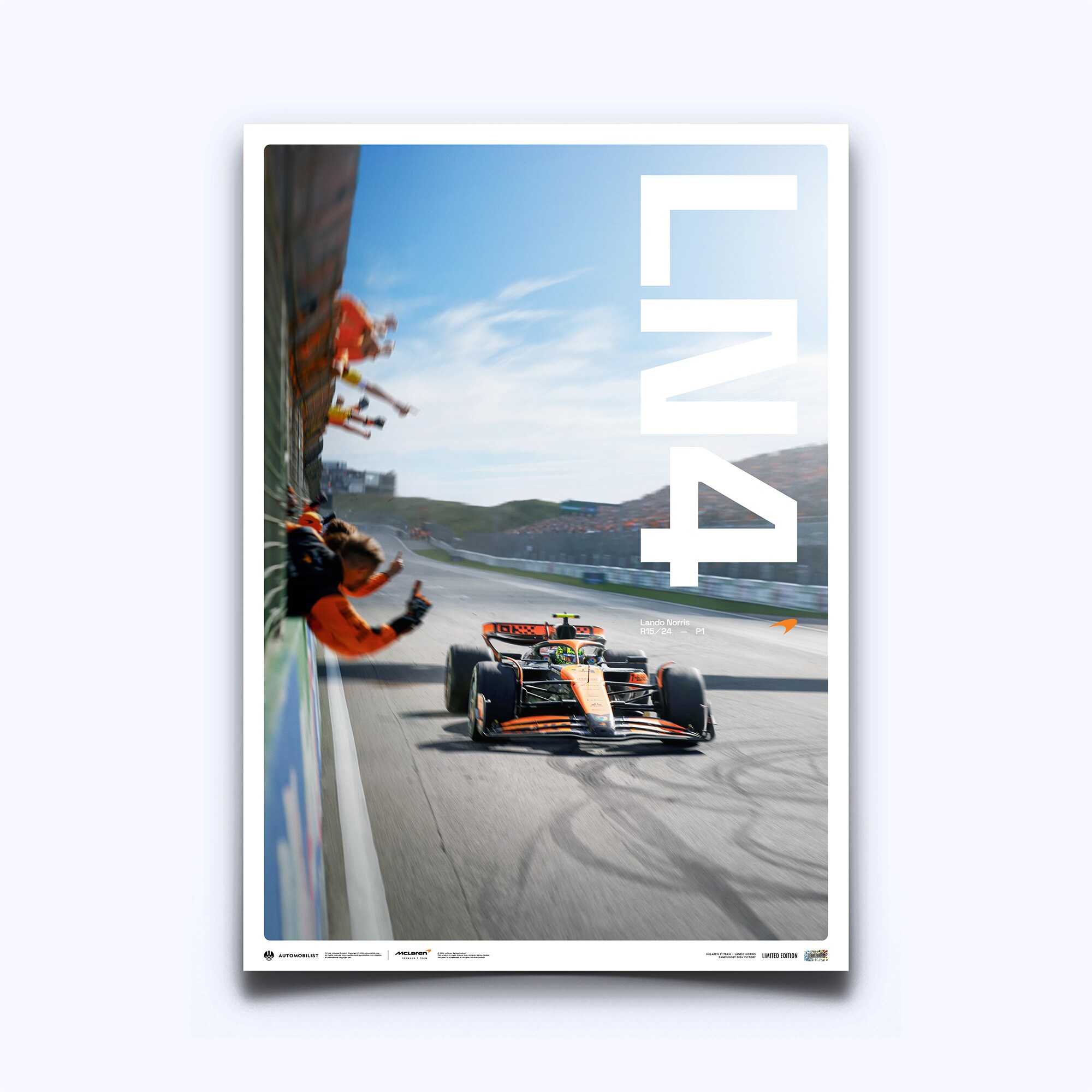 McLaren Lando Norris Zandvoort 2024 Winner - Limited Edition Poster