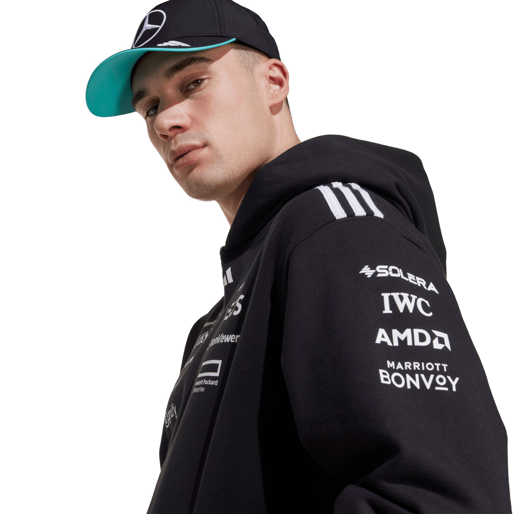 Mercedes AMG Petronas adidas F1 2025 Team Hoodie - Black