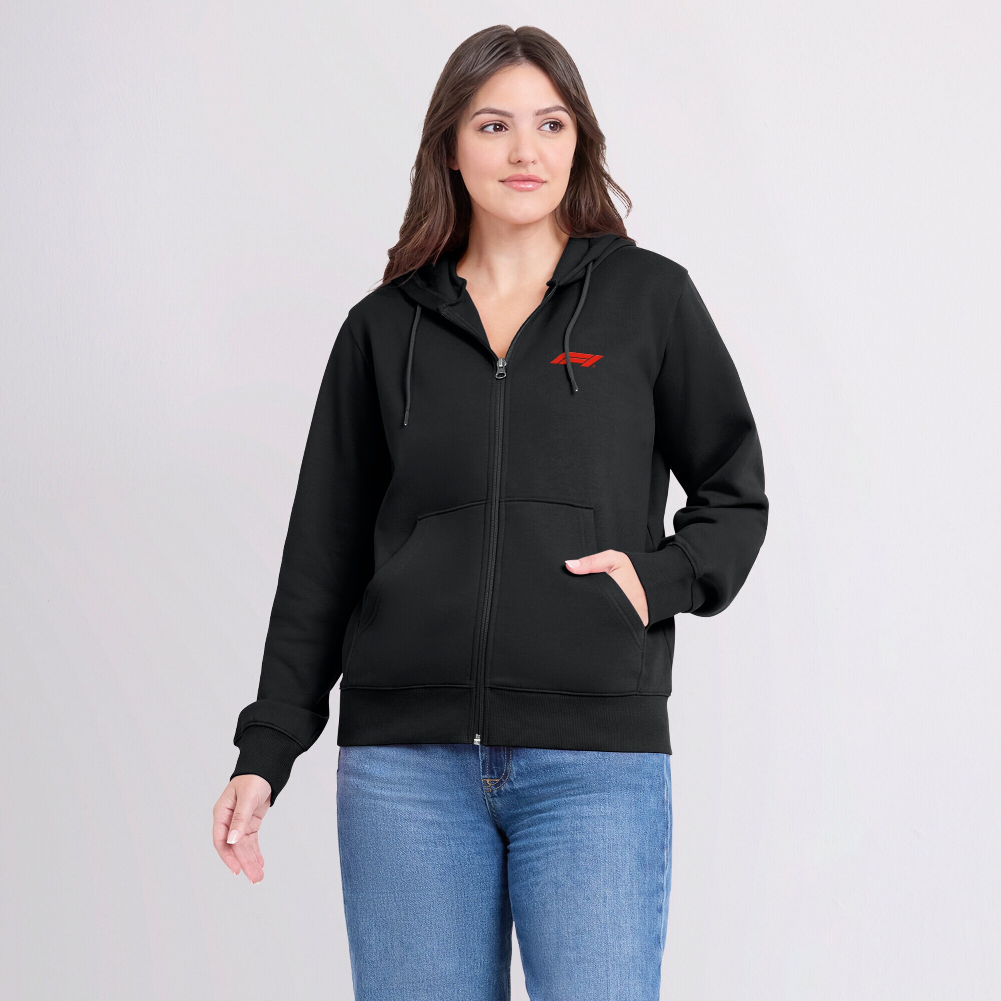 Formula 1 Essentials Full Zip Hoodie - Black - Womens
