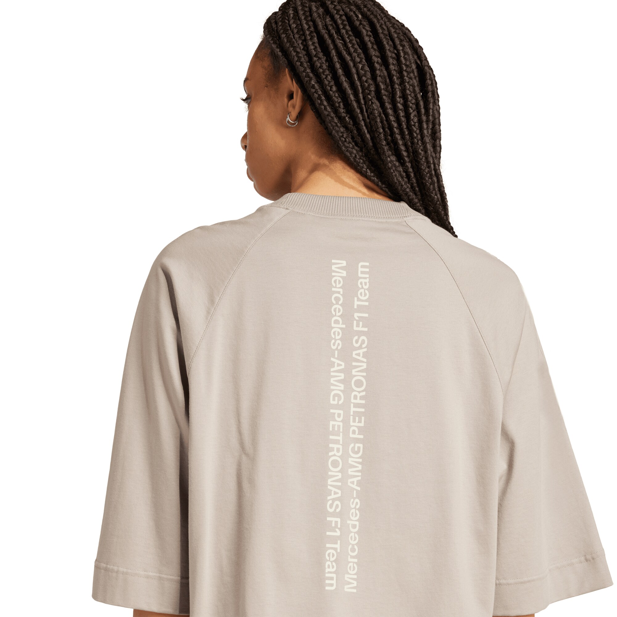 Mercedes AMG Petronas adidas F1 Premium T-Shirt - Beige - Womens