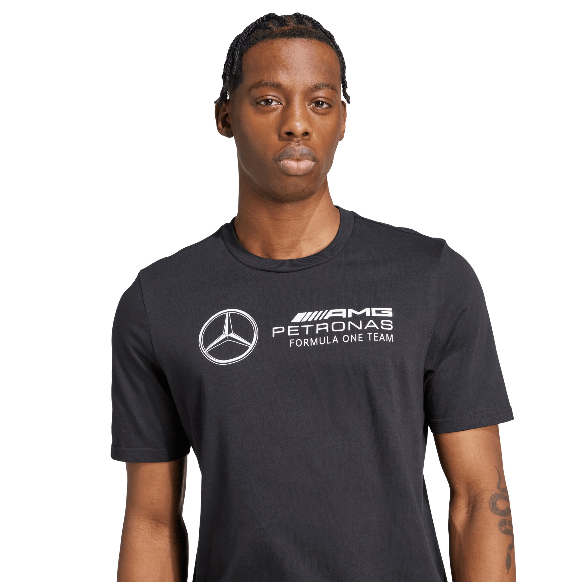 Mercedes AMG Petronas adidas F1 Small Logo T-Shirt - Black