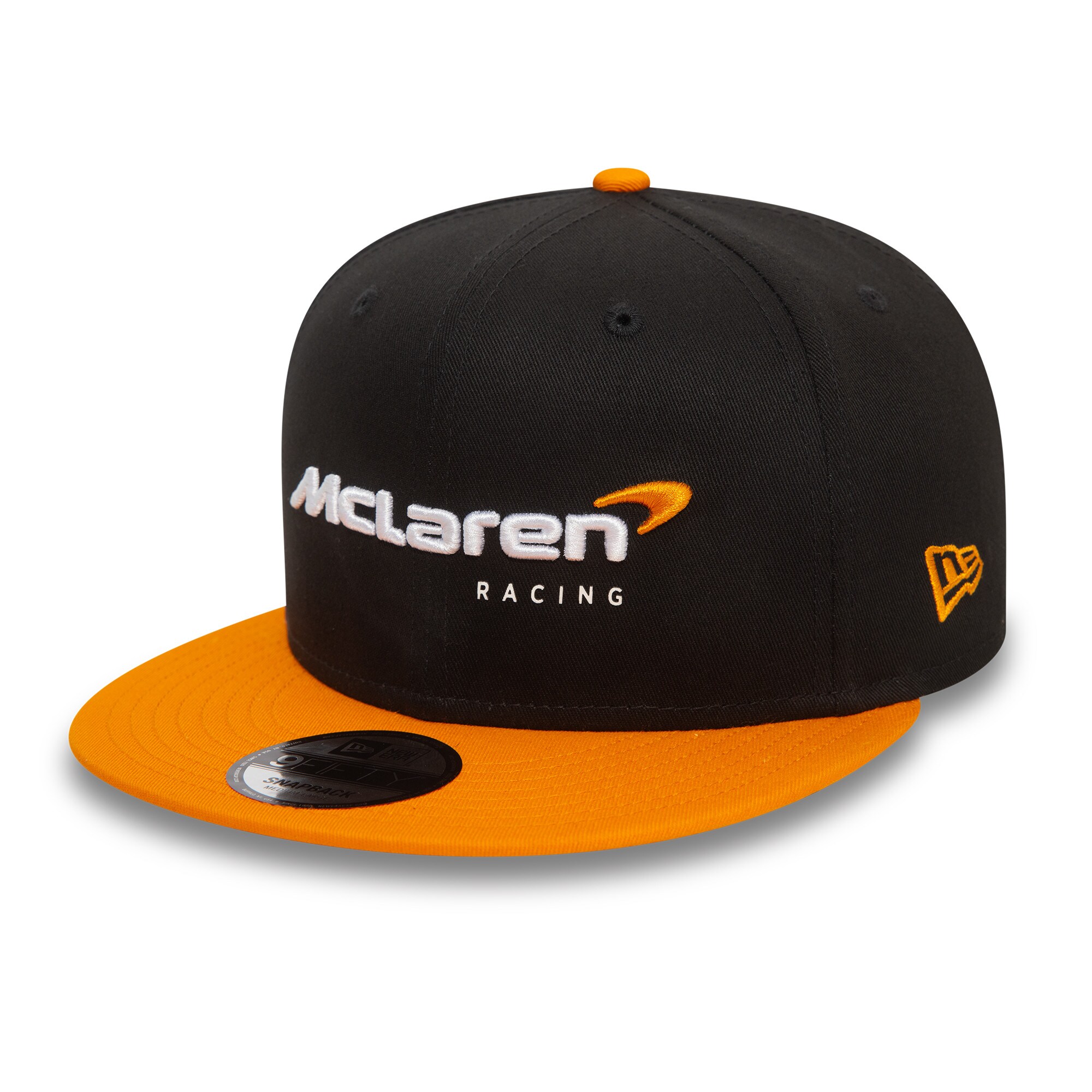McLaren New Era 9FIFTY Essentials Pre Curve Cap - Black / Papaya