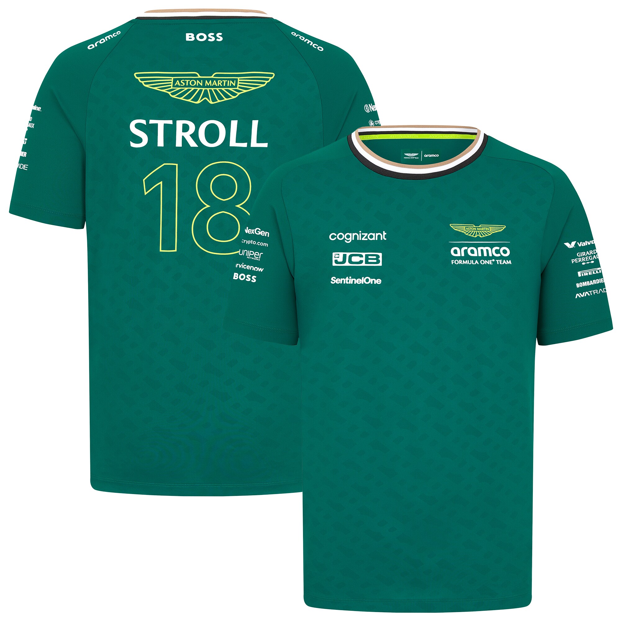 Aston Martin Aramco F1 2024 Lance Stroll Team Driver T-Shirt - Kids