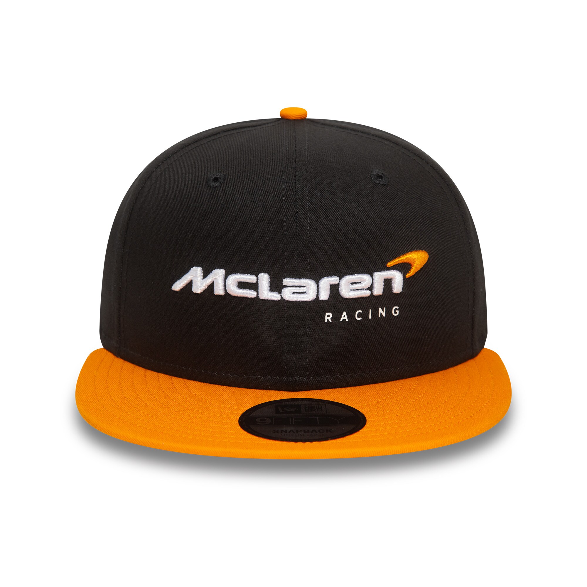 McLaren New Era 9FIFTY Essentials Pre Curve Cap - Black / Papaya
