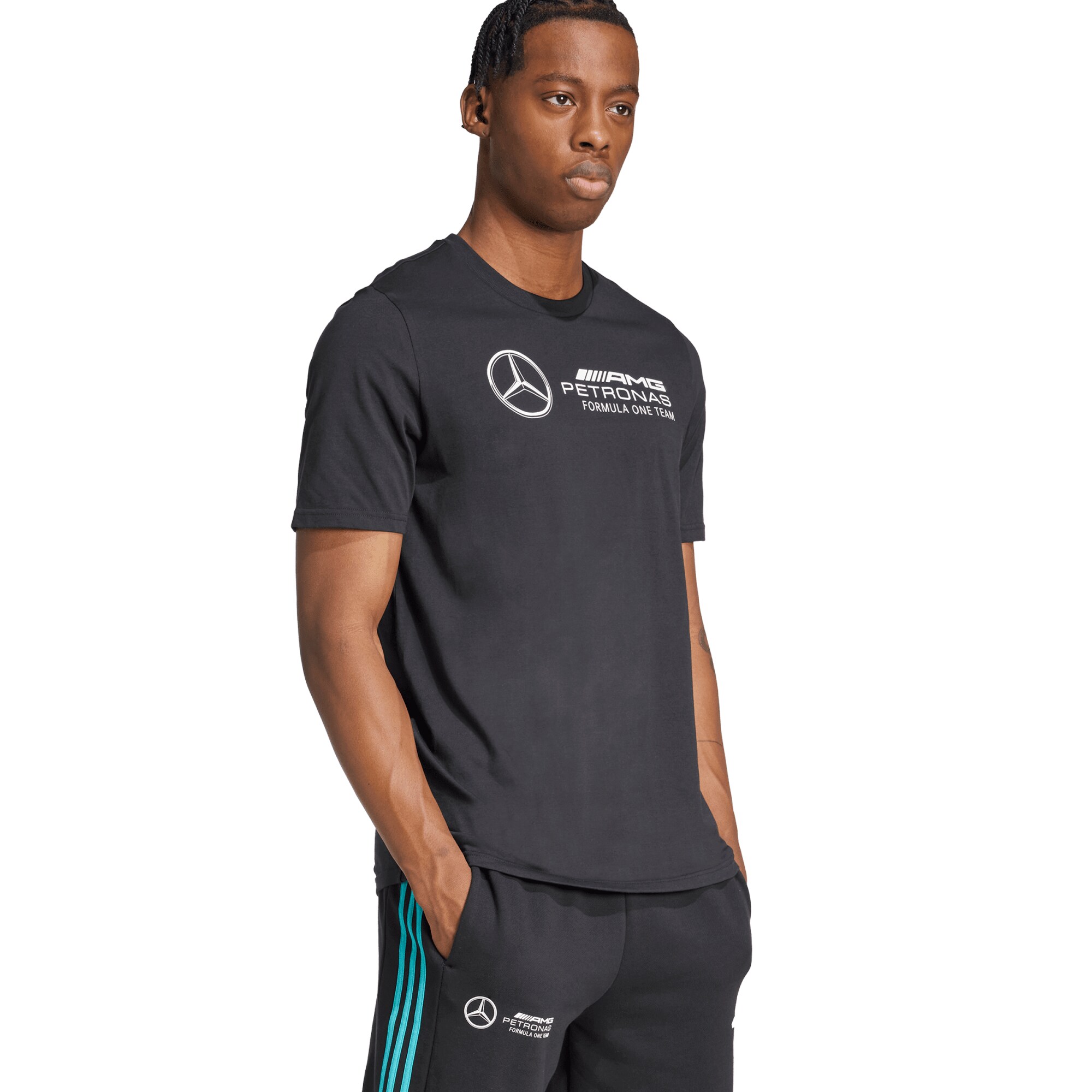 Mercedes AMG Petronas adidas F1 Small Logo T-Shirt - Black