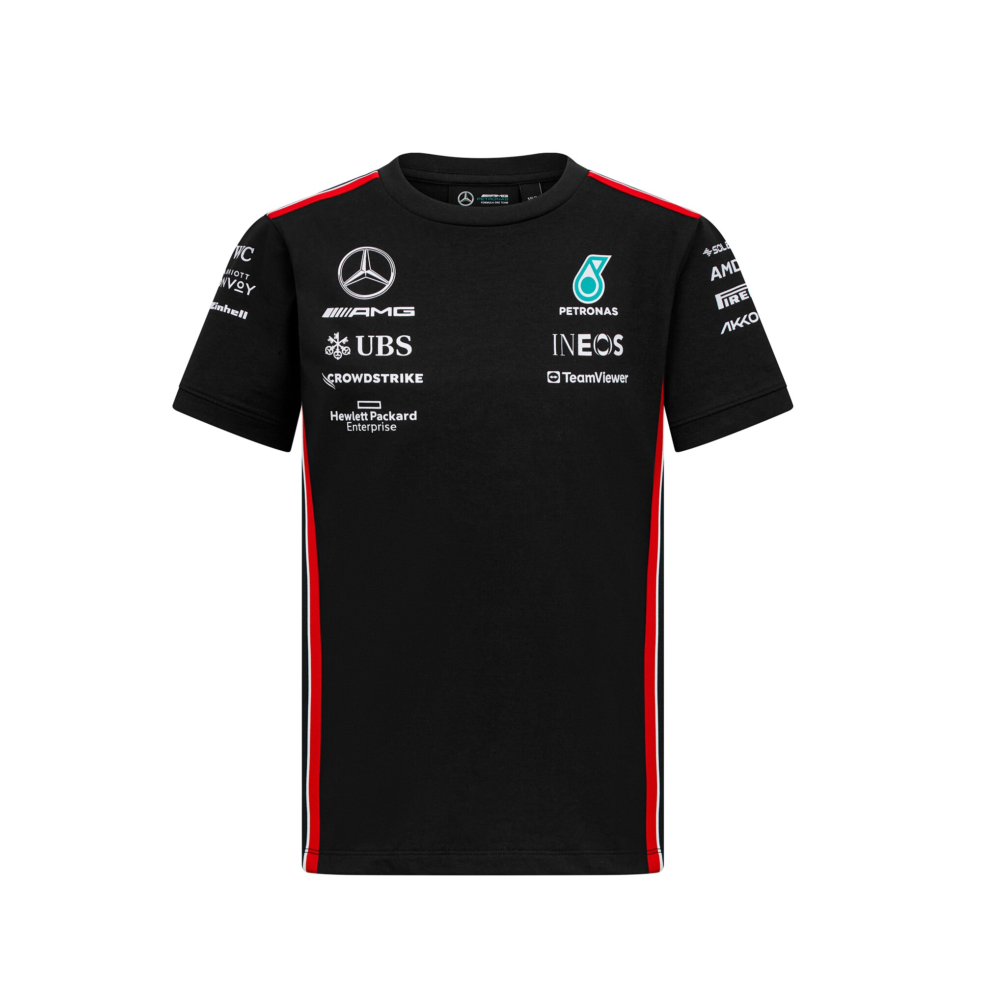 Mercedes AMG Petronas F1 2023 Team Driver T-Shirt - Black - Kids