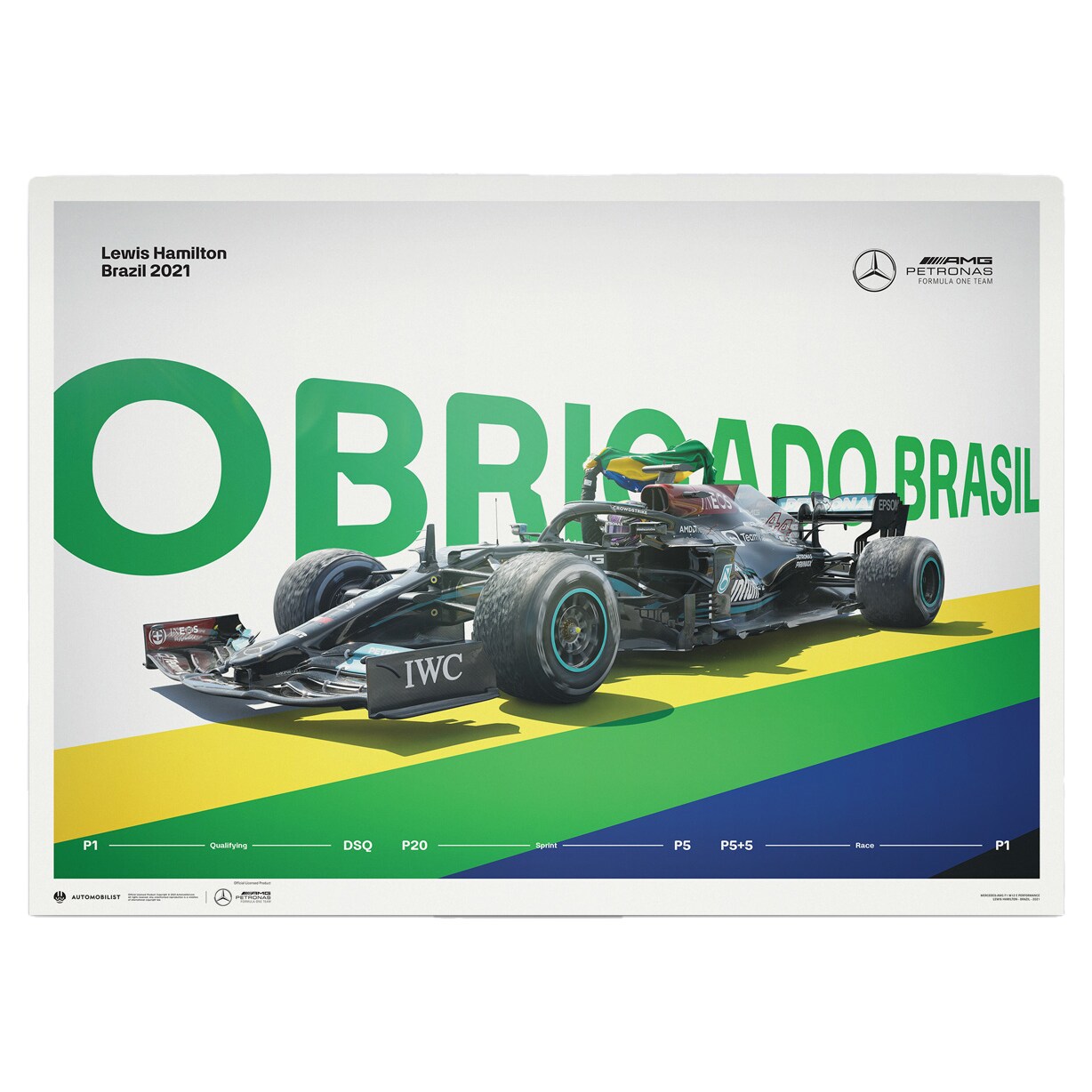 AMG Petronas F1 Team - Lewis Hamilton 2021 Poster