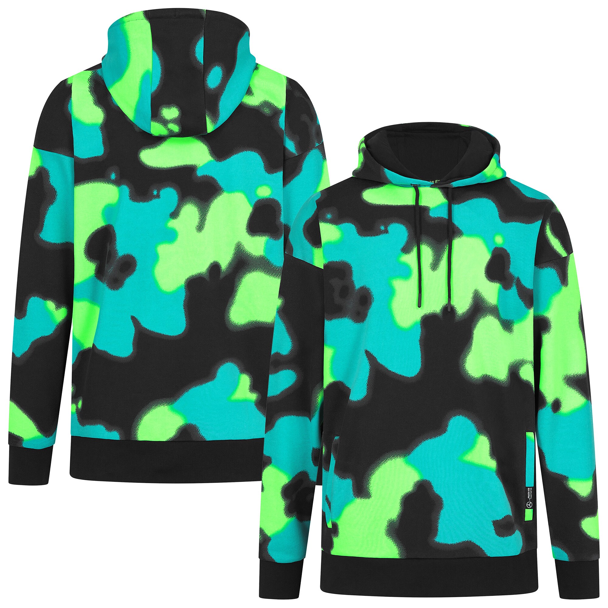 Mercedes AMG Petronas F1 Spray Camo Relaxed Fit Hoodie