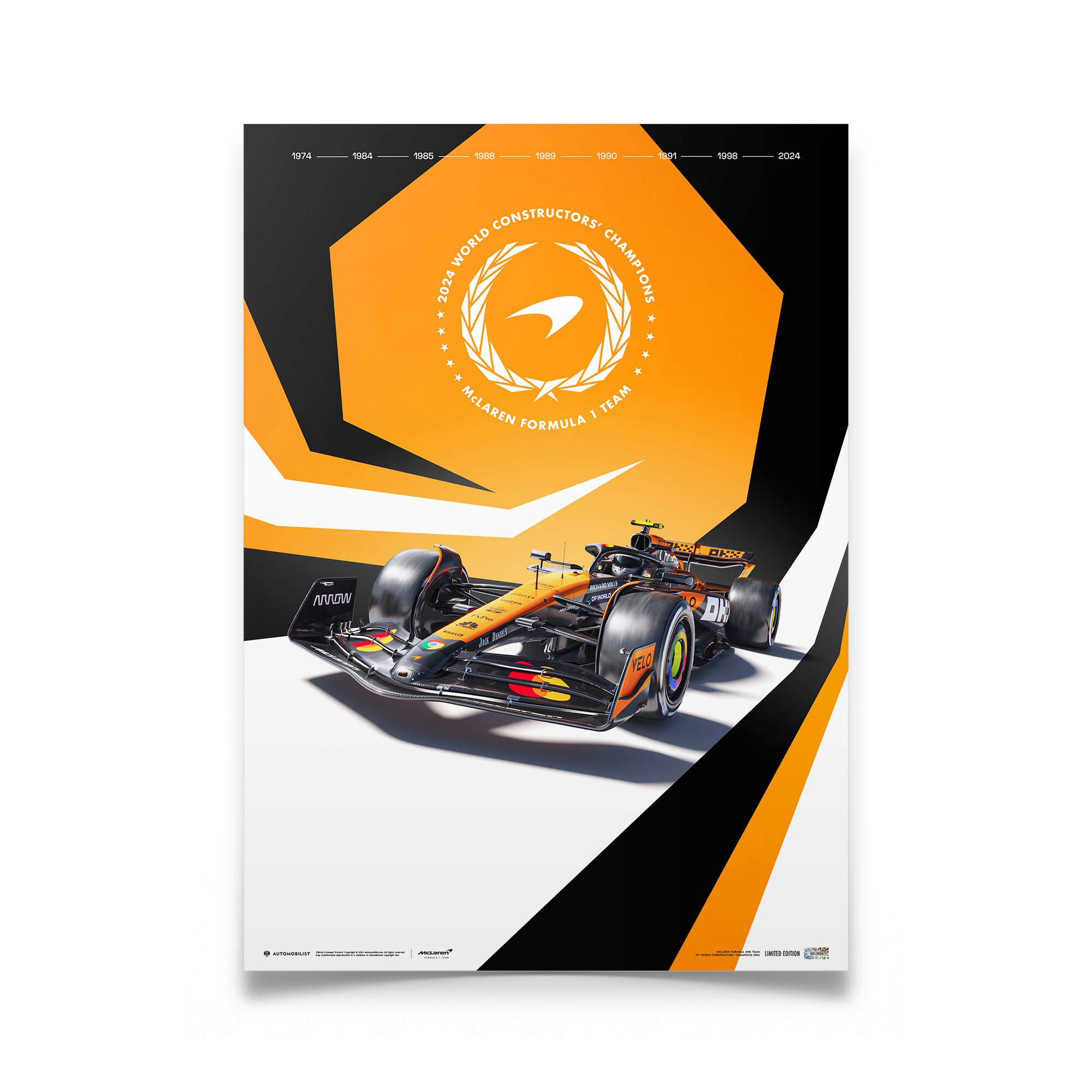 McLaren 2024 World Constructors' Champions - Poster