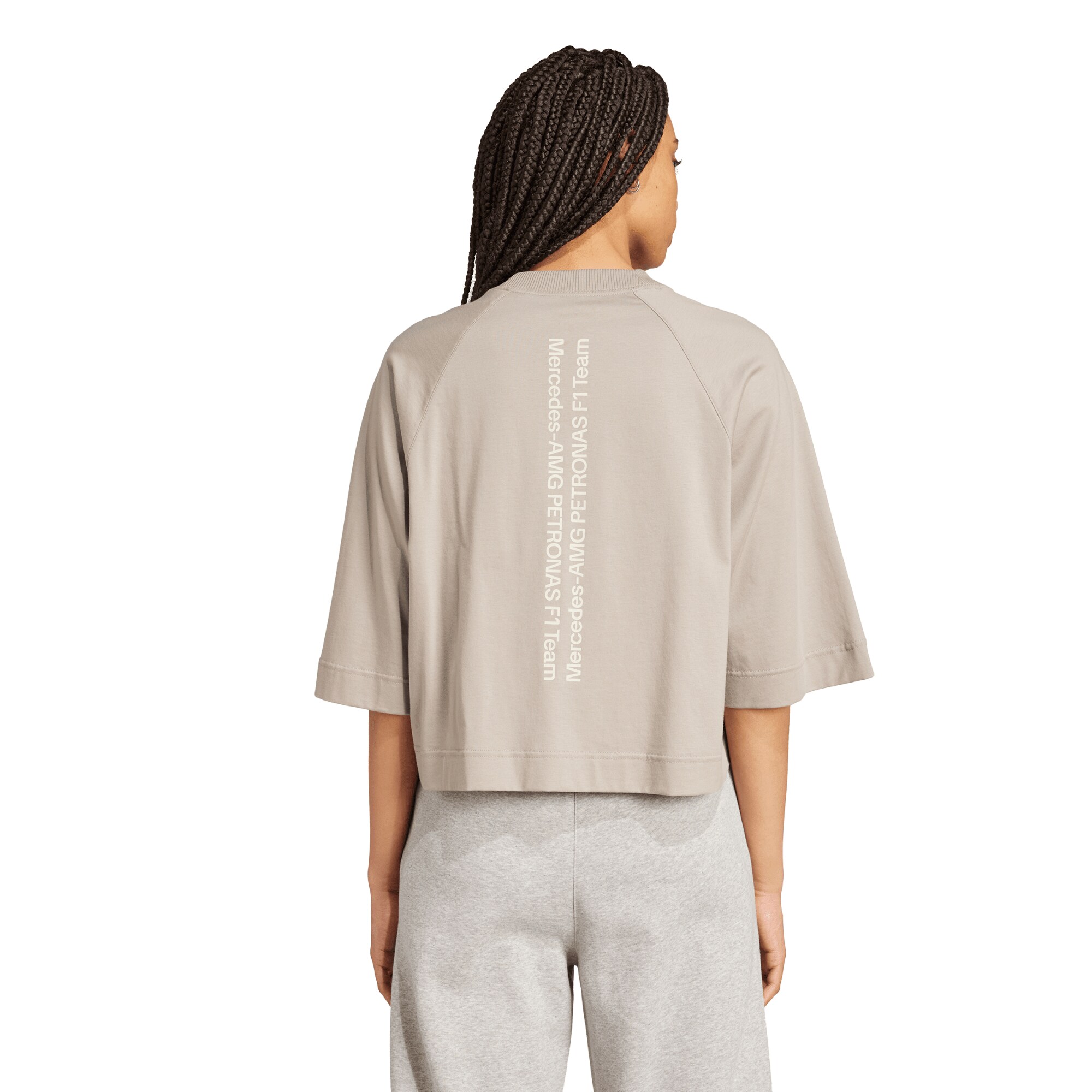 Mercedes AMG Petronas adidas F1 Premium T-Shirt - Beige - Womens