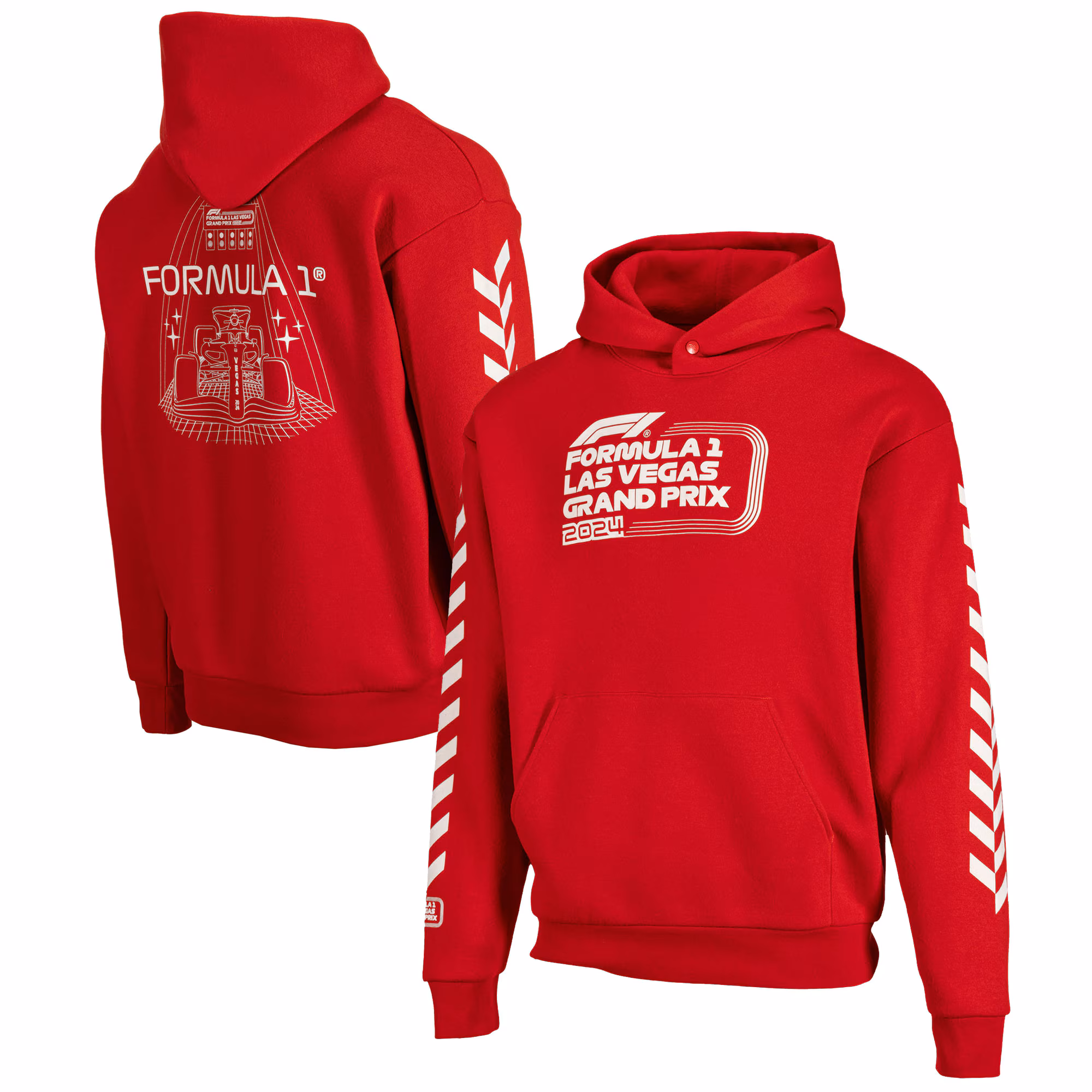 Unisex Red Formula 1 2024 Las Vegas Grand Prix Race Ready Pullover Hoodie