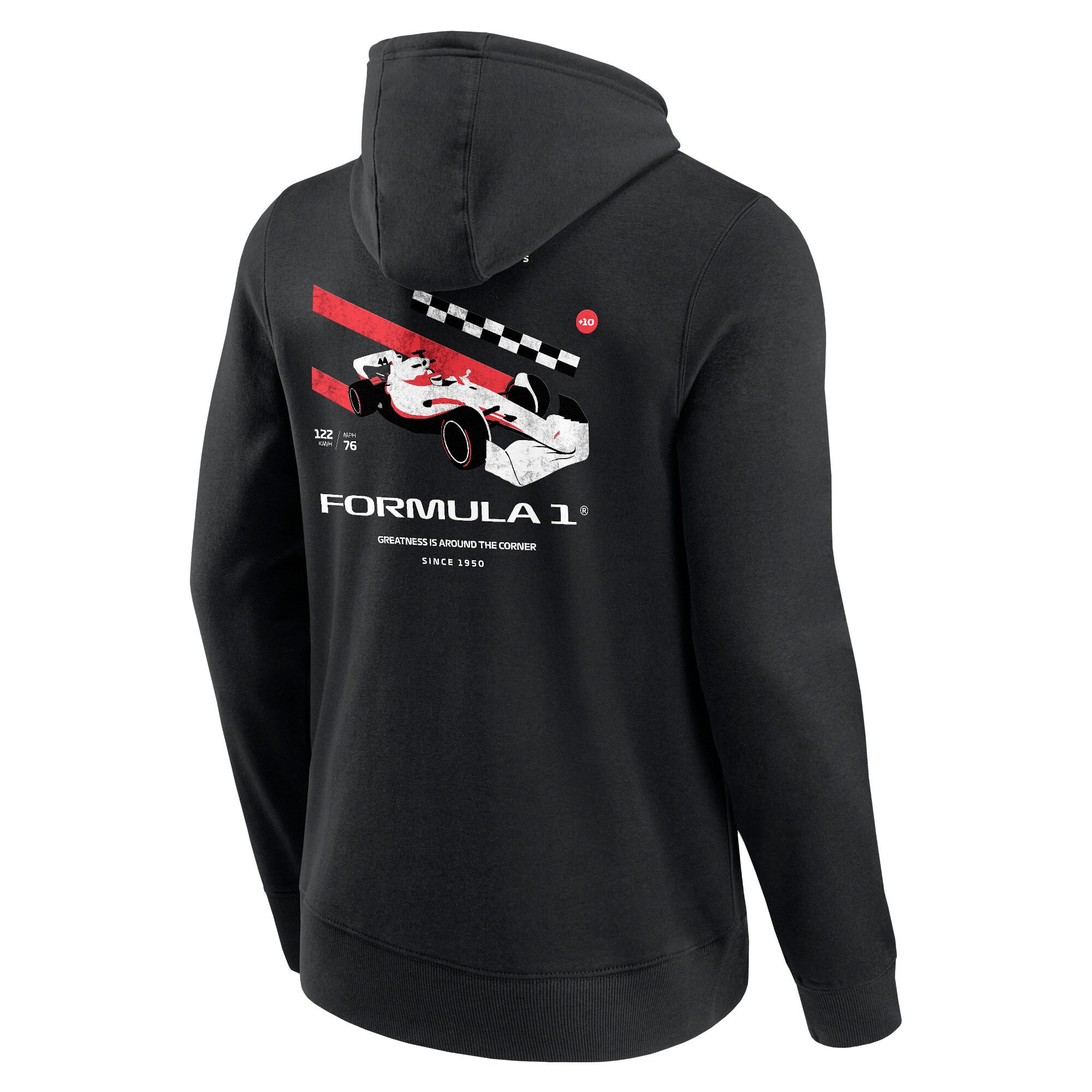 Formula 1 Distressed Car Graphic Hoodie