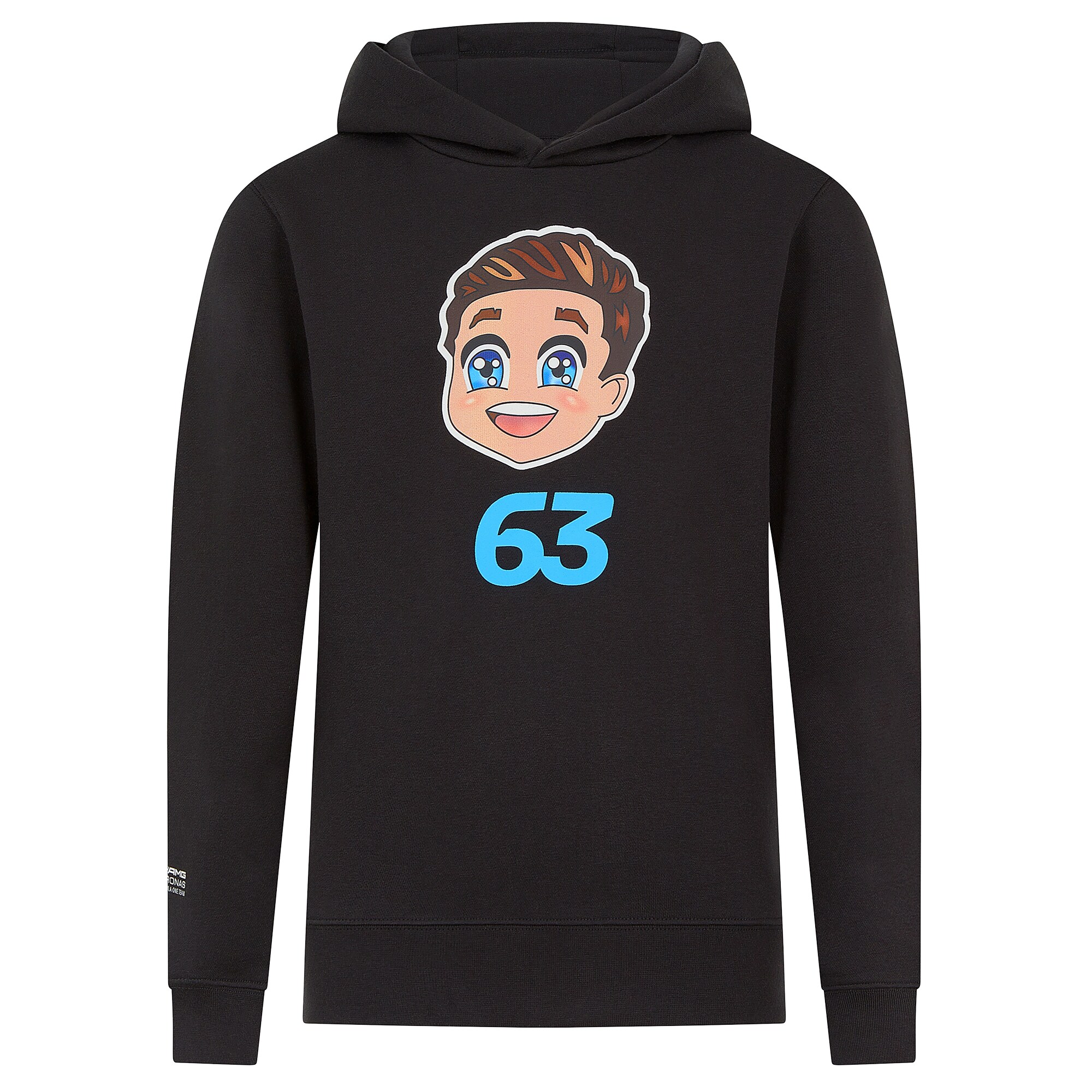 Mercedes AMG Petronas F1 George Russell 63 Caricature Hoodie - Kids
